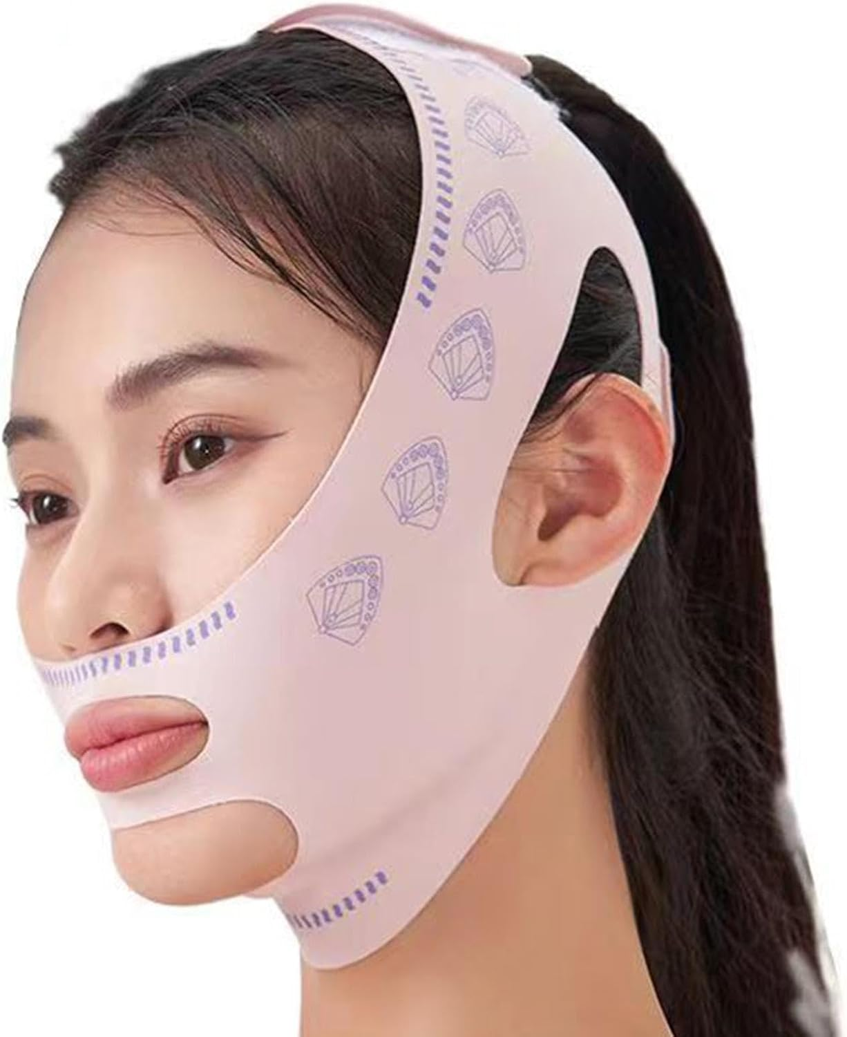 Shurzzesj Face Sculpting Tool,Elastic Face Lift Tape Face Shaper - Skin-Friendly Face Fat Reducer Face Slimming Device for Daily Use
