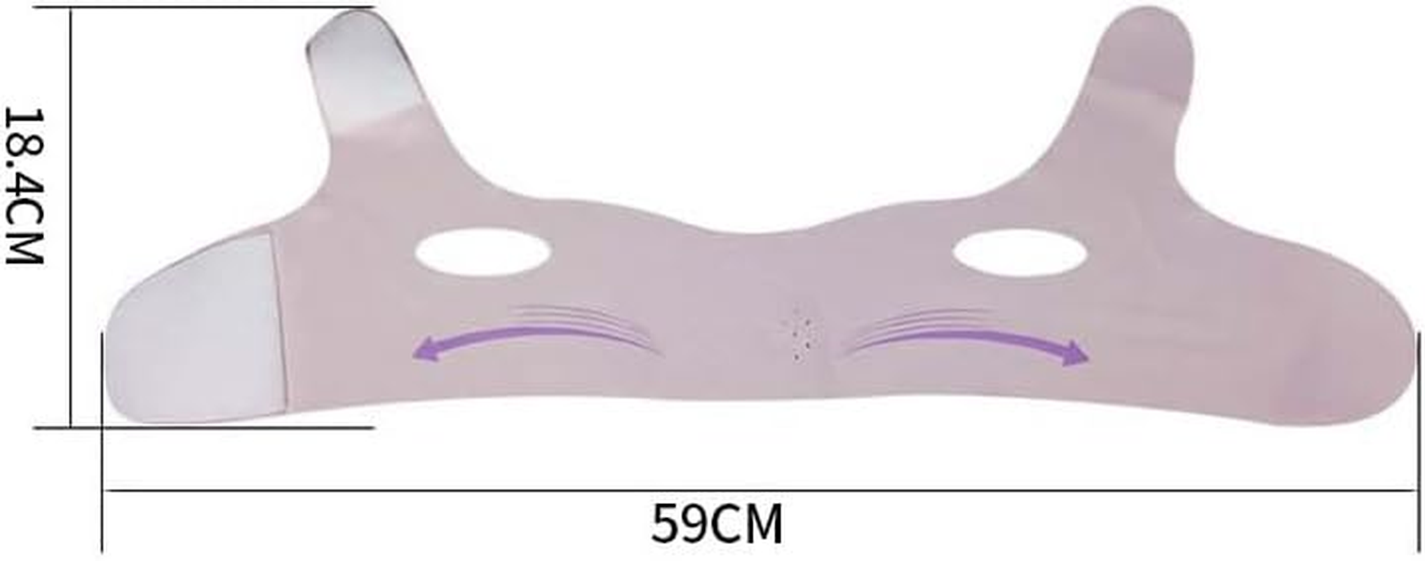 Face Lifting Belt, Facial Lift Band Double Chin Reducer Facial Lifting Strap, Chin up Face V Line Lift Face Bandage (Purple, One Size) image number 3