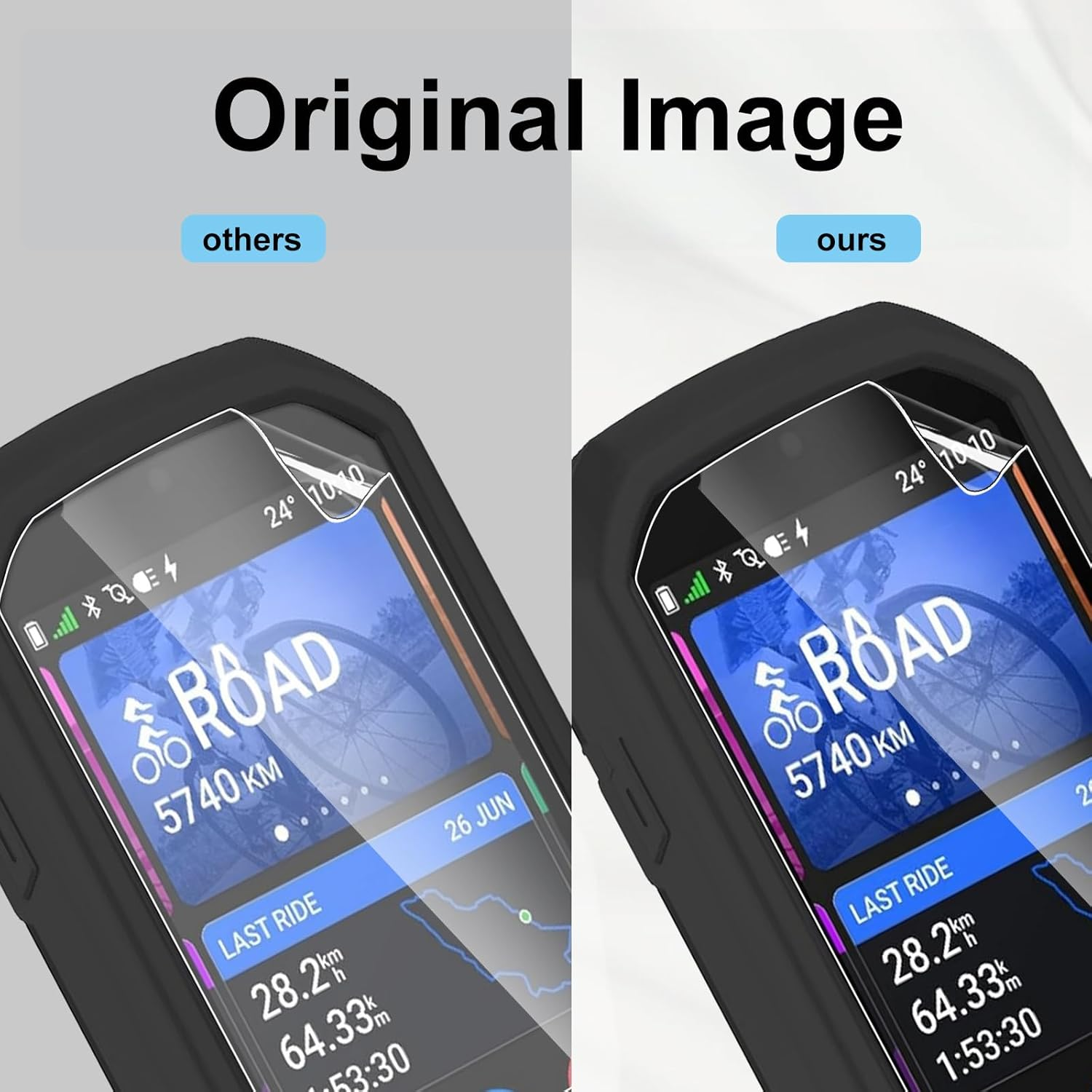 CONAPIKA Case for Garmin Edge 1050, Ultra Silm Soft Silicone Shock-Absorption Cover Protector Full Coverage Lightweight Bike GPS Navi Protective Protective Sleeve with 2 EPU Screen Protector,Black image number 1