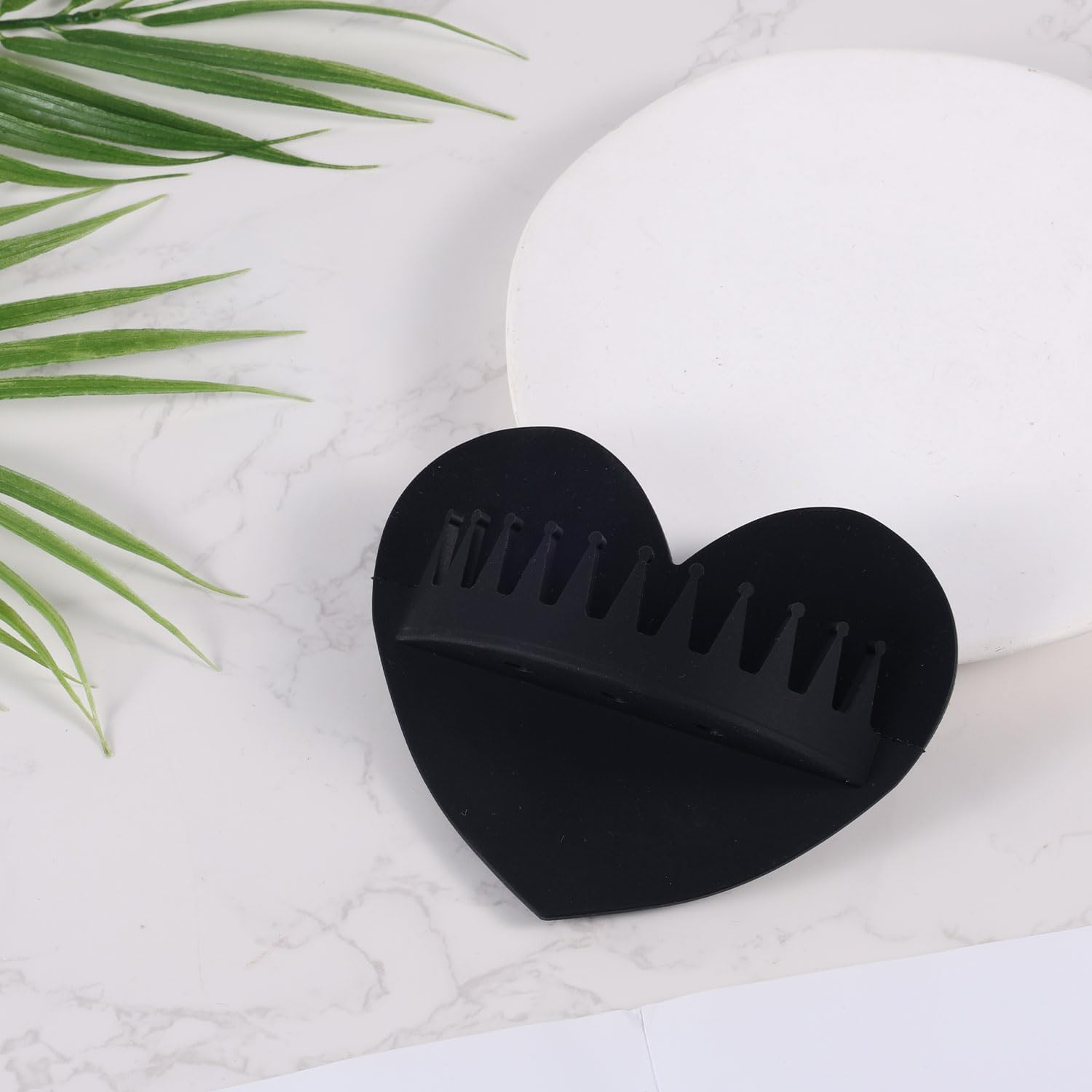 WADY 1Pcs Silicone Wall Hair Collector, Hair Catcher Shower Wall,Shower Drain Hair Catcher with Strong Suction Cup, Reusable Bathroom Hair Trap for Tub & Shower Drain Protection (Black) image number 2