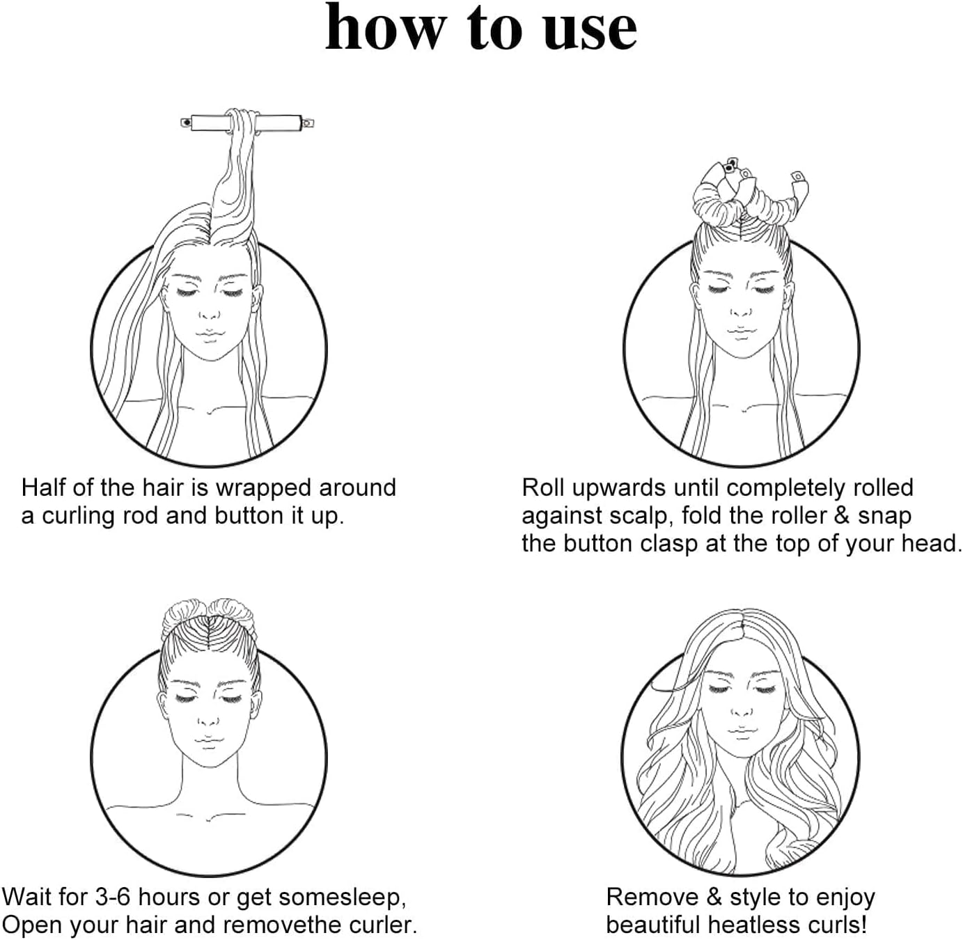 5PCS Heatless Hair Curler, Heatless Curlers Headband with Hook and Kerchief, Hair Curlers No Heat for All Hairs Types, Soft Hair Roller for Sleeping, Heatless Curling Set Overnight Curls (Pink, 5 Pack) image number 2