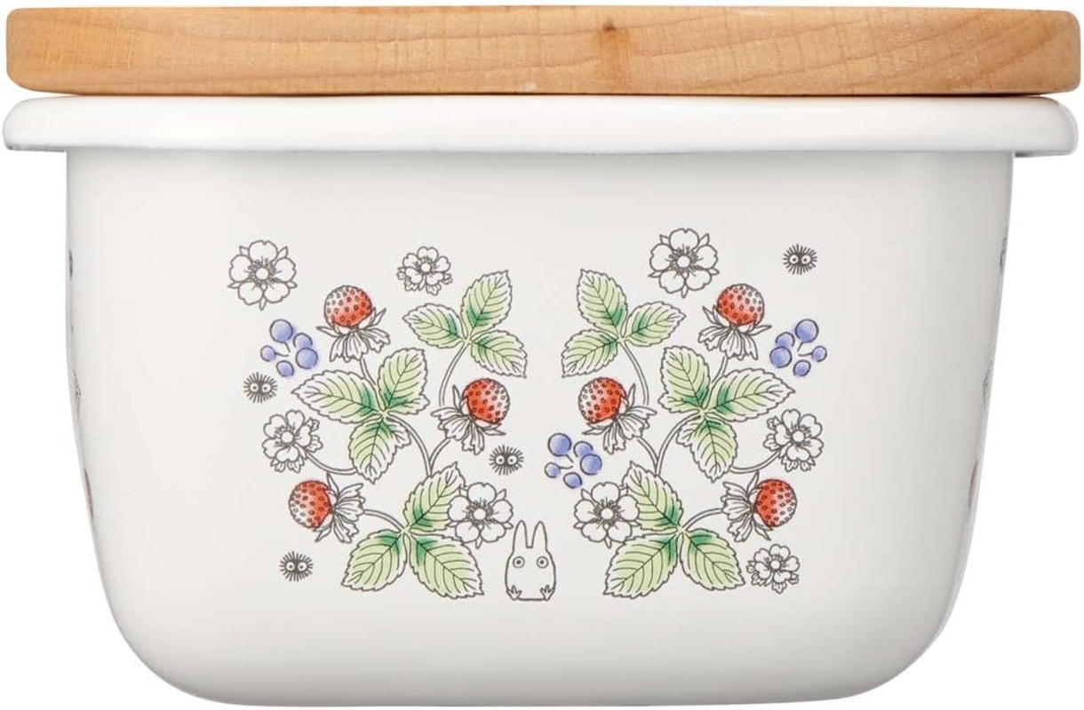 Skater ENBT5_592553 Enameled Butter Case, Wooden Lid, 16.9 FL Oz (500 ML), My Neighbor Totoro, 4.0 X 6.0 X 2.5 Inches (103 X 153 X 64 Mm) image number 6