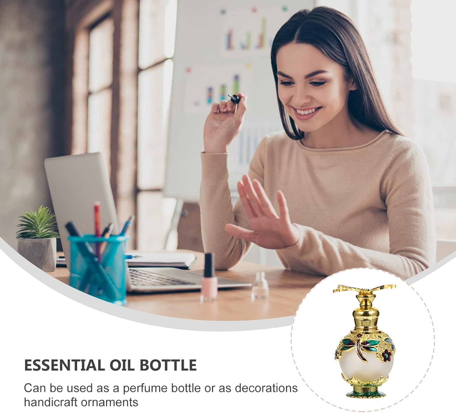 Mobestech 2Pcs Glass Aroma Bottle Refillable Essential Oil Bottle for Diffuser Fragrance Release Perfume Essential Oil Use in Home Fragrance image number 6