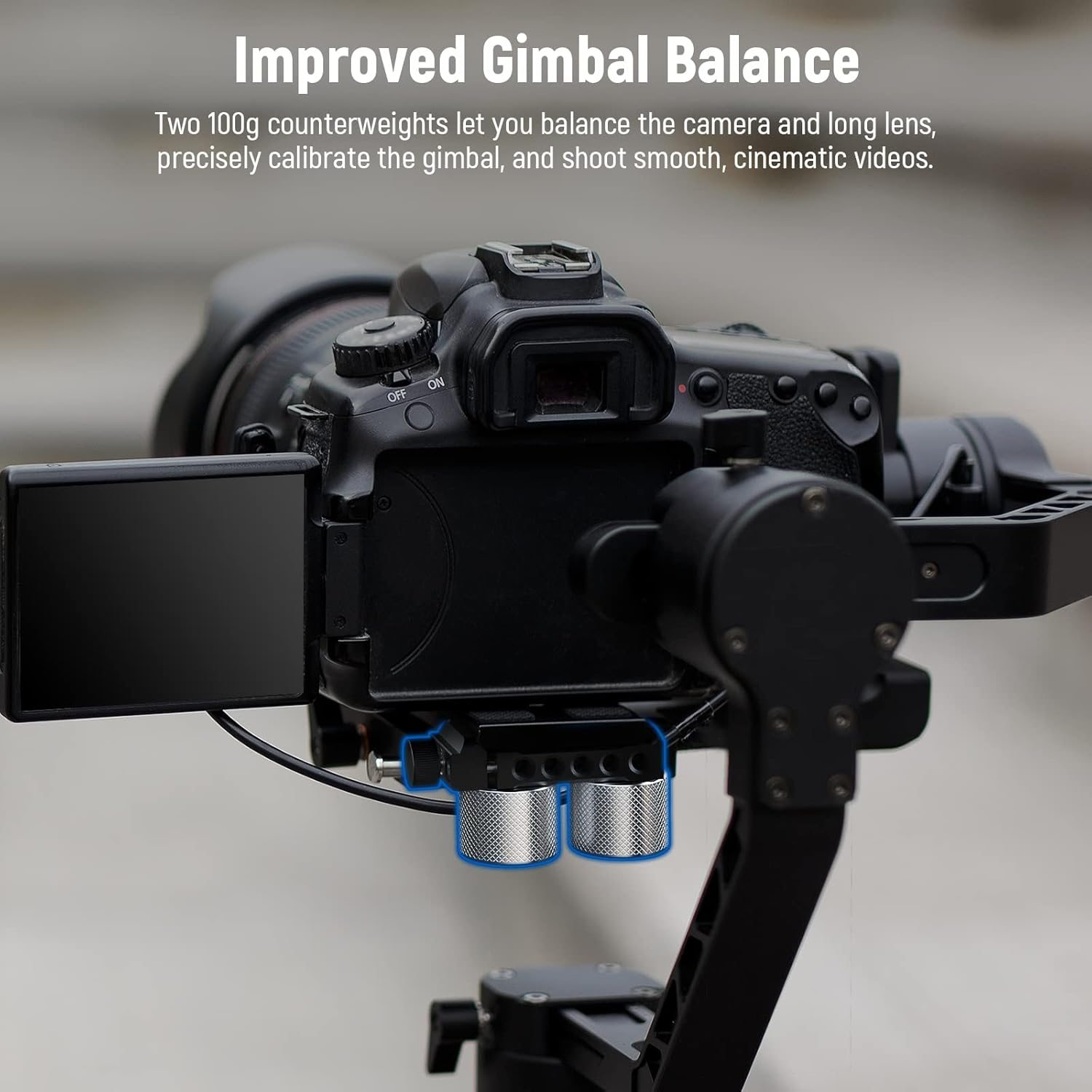 NEEWER Gimbal Counterweights and Clamp Kit, Compatible with DJI Ronin RS4 Pro RS4 RS3 Pro RS3 RS2 RSC2 ZHIYUN Crane 2S 3S Weebill S Moza Air 2 Aircross 2 for Balancing Long Lenses, GA001