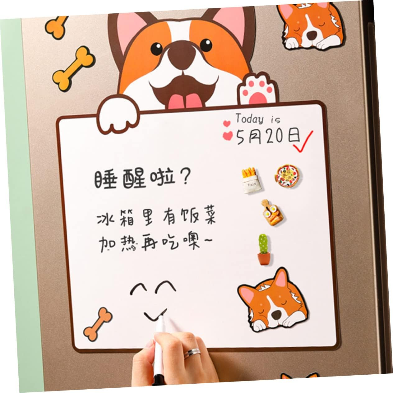 COHEALI Practical Fridge Dry Erase Board Adorable Planning Boards for Fridge Magnetic Planning Home Supply image number 4