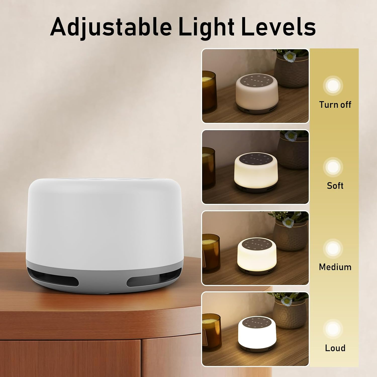 Guulan White Noise Machine Baby and Adult, Sound Machine for Sleeping/Relaxing, Portable Baby Night Light with Soothing Sounds, Bluetooth&Long Battery Life, Noise Maker Machine for Sleep/Office/Travel image number 1