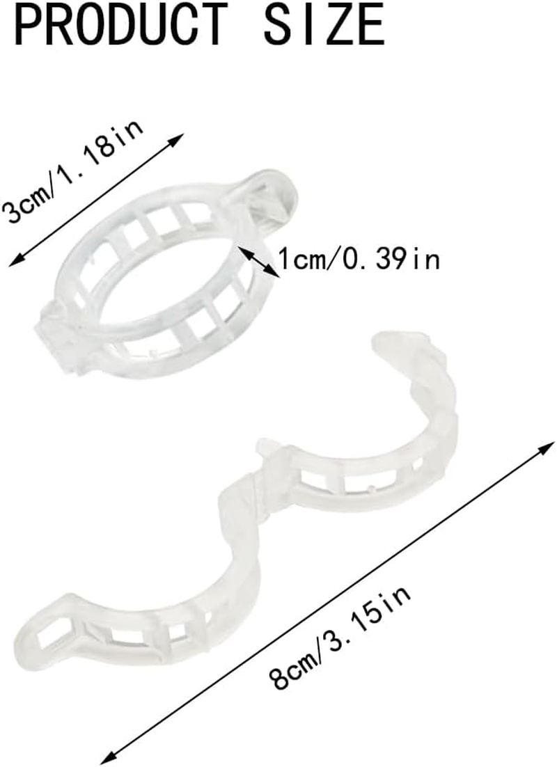 100 Pcs Plastic Plant Clips,Reusable Plastic Trellis Plant Support Clips Plant Fixing Clips Garden Clips for Climbing Plants,Grape Tomato Vine,Vegetables Plants image number 1