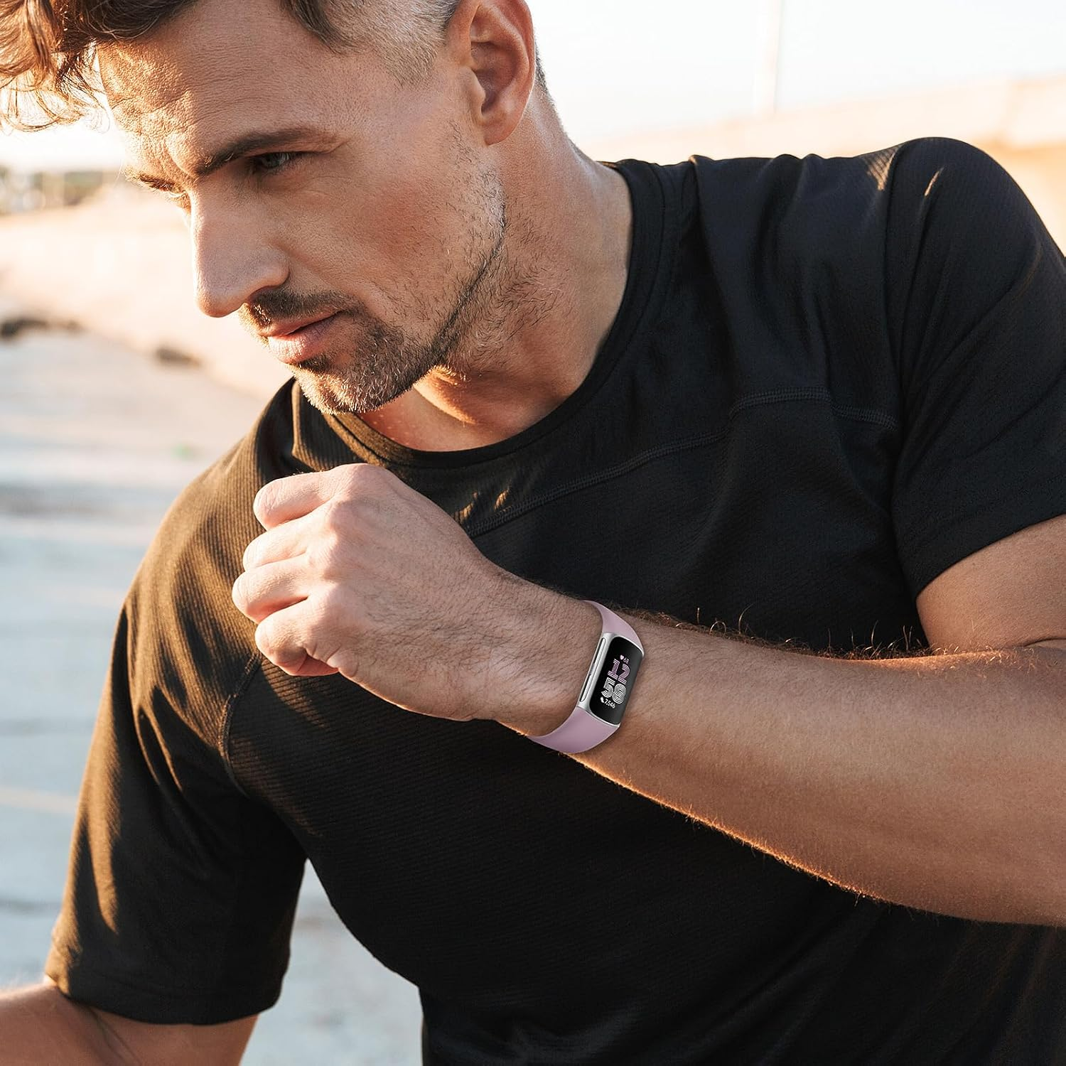 3 Pack Sport Bands for Fitbit Charge 6 Band/For Fitbit Charge 5 Band Women Men, Soft Silicone Strap Replacement Wristbands