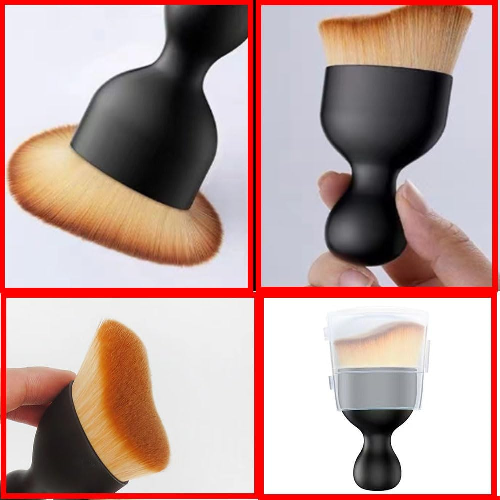 Car Brush,3 Pcs Car Interior Cleaning Tool Brush with Cover,Car Detailing Brushes Interior Duster,Auto Interior Soft Bristles Cleaning Car Detailing Brush Dusting Tools image number 4