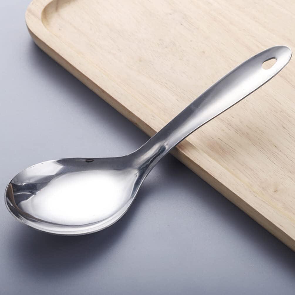 Luxshiny Stainless Steel Rice Spoon Non-Stick Serving Spoon Lightweight Cooking Utensil with Ergonomic Handle for Home Kitchen and Outdoor Picnic 8.66In image number 3