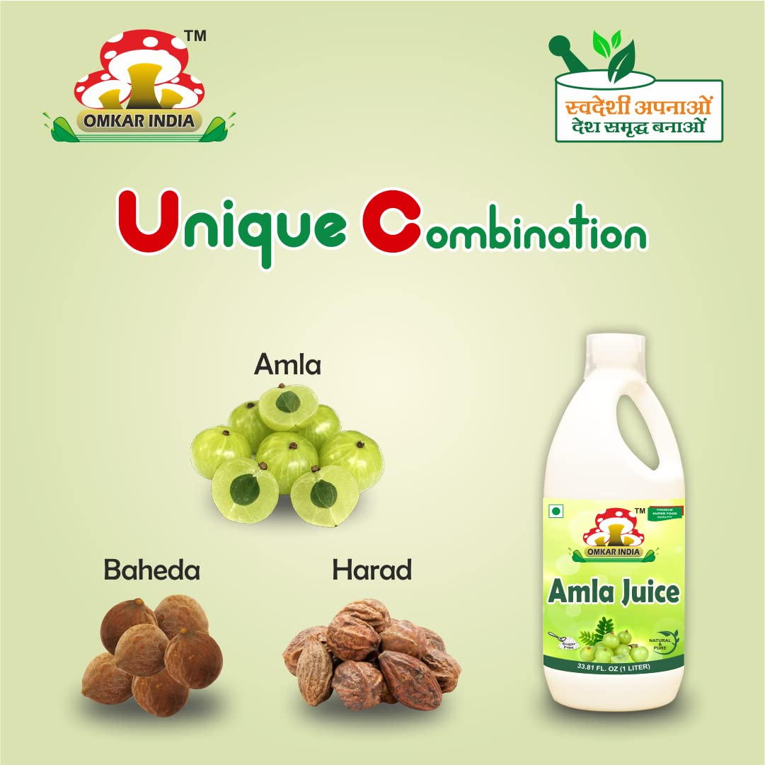 Amla Juice 1000 Ml & Vedic Kesh Tel Hair Oil Combo image number 1