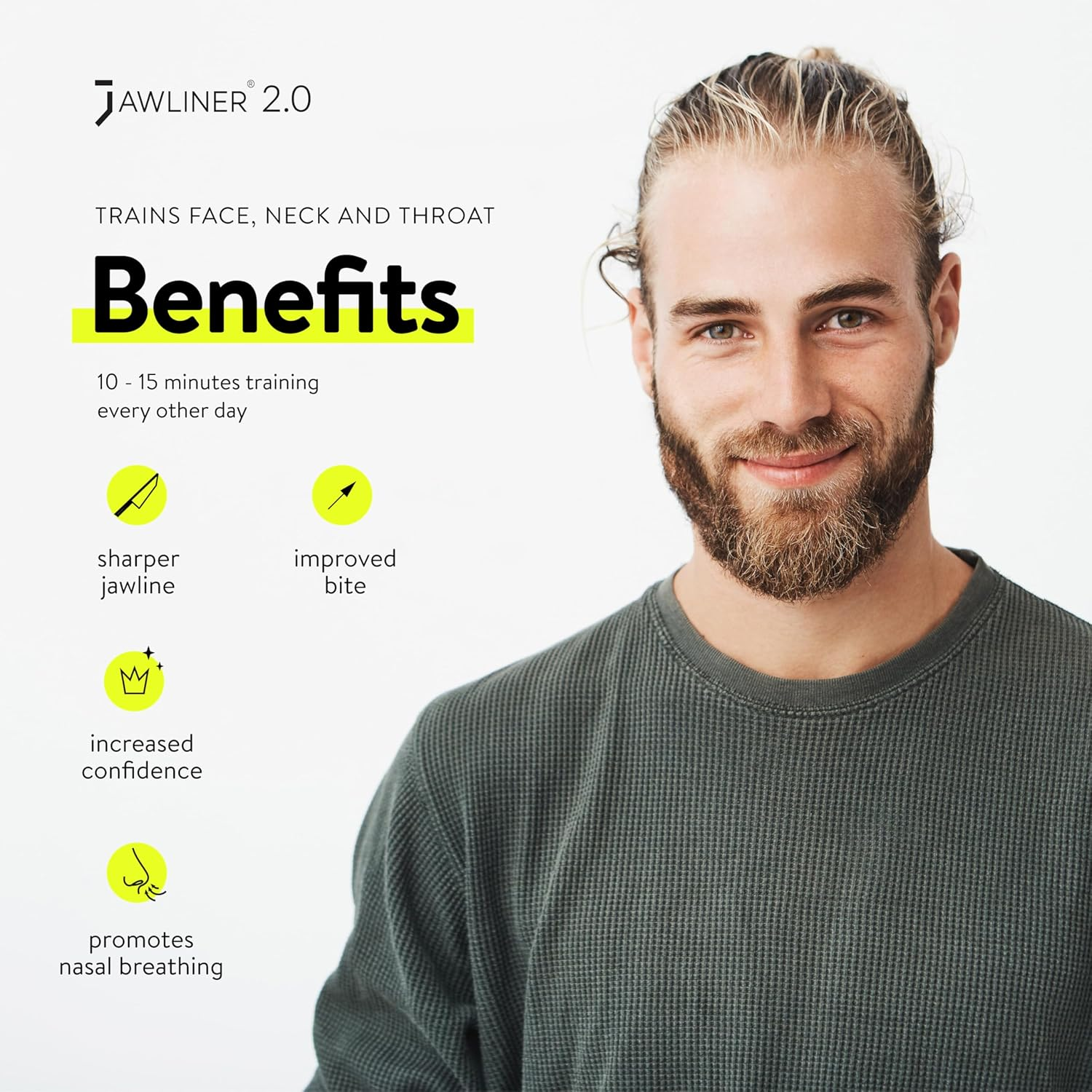 Jaw Exerciser Set for Men & Women - Jawline Trainer with 3 Resistance Levels - Double Chin Reducer - 100% Food-Grade Silicone - Face and Neck Shaper & Jaw Strengthener image number 2