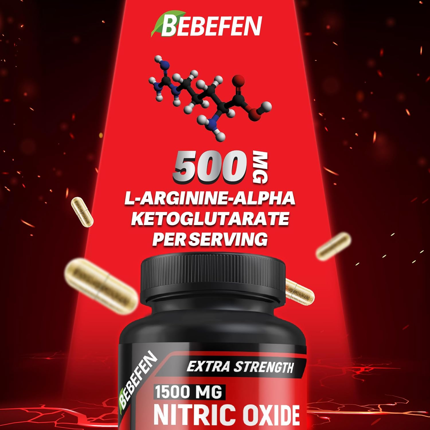 Nitric Oxide 4In1 Supplement with L-Arginine & L-Citrulline &ndash; Supports Energy, Performance & Heart Health &ndash; 60 Capsules &ndash; 30 Days Supply image number 6