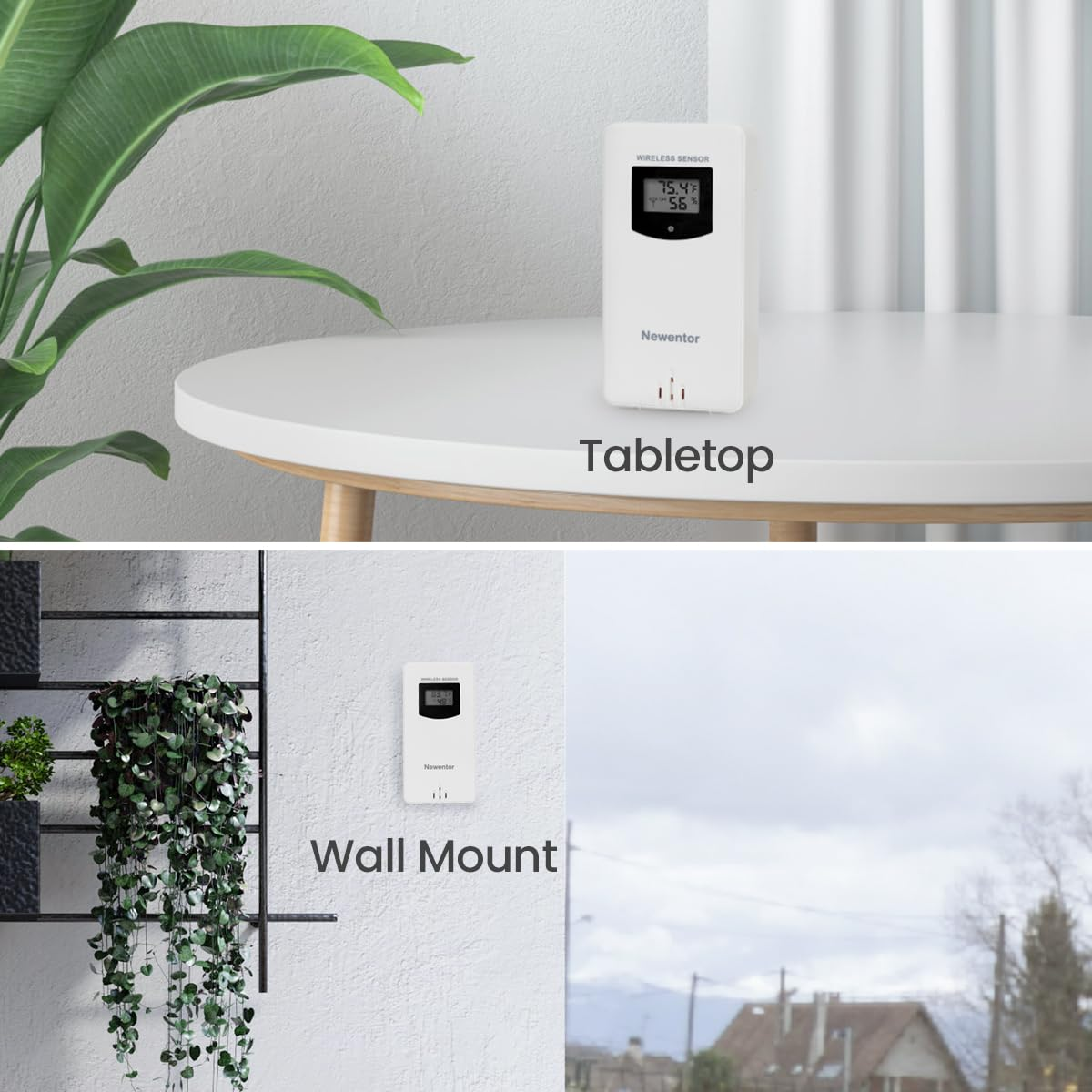 Newentor Indoor Outdoor Wireless Remote Sensor image number 1