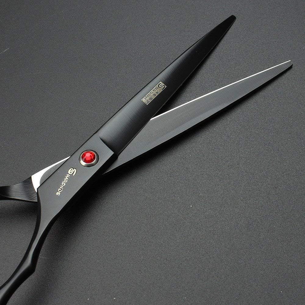 7" Professional Hairdressing Scissors Hairdressing Scissors Black Right Hand image number 4