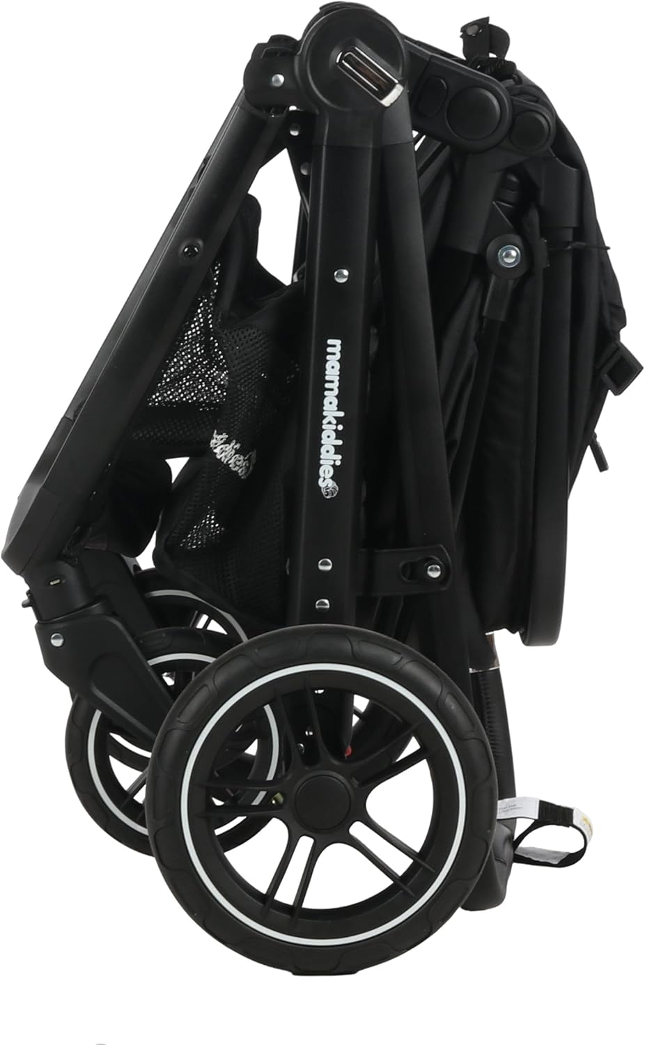 Mama Kiddies Pacto City Full Black Convertible 2In1 Aluminium Alloy Pram Stroller Bassinet