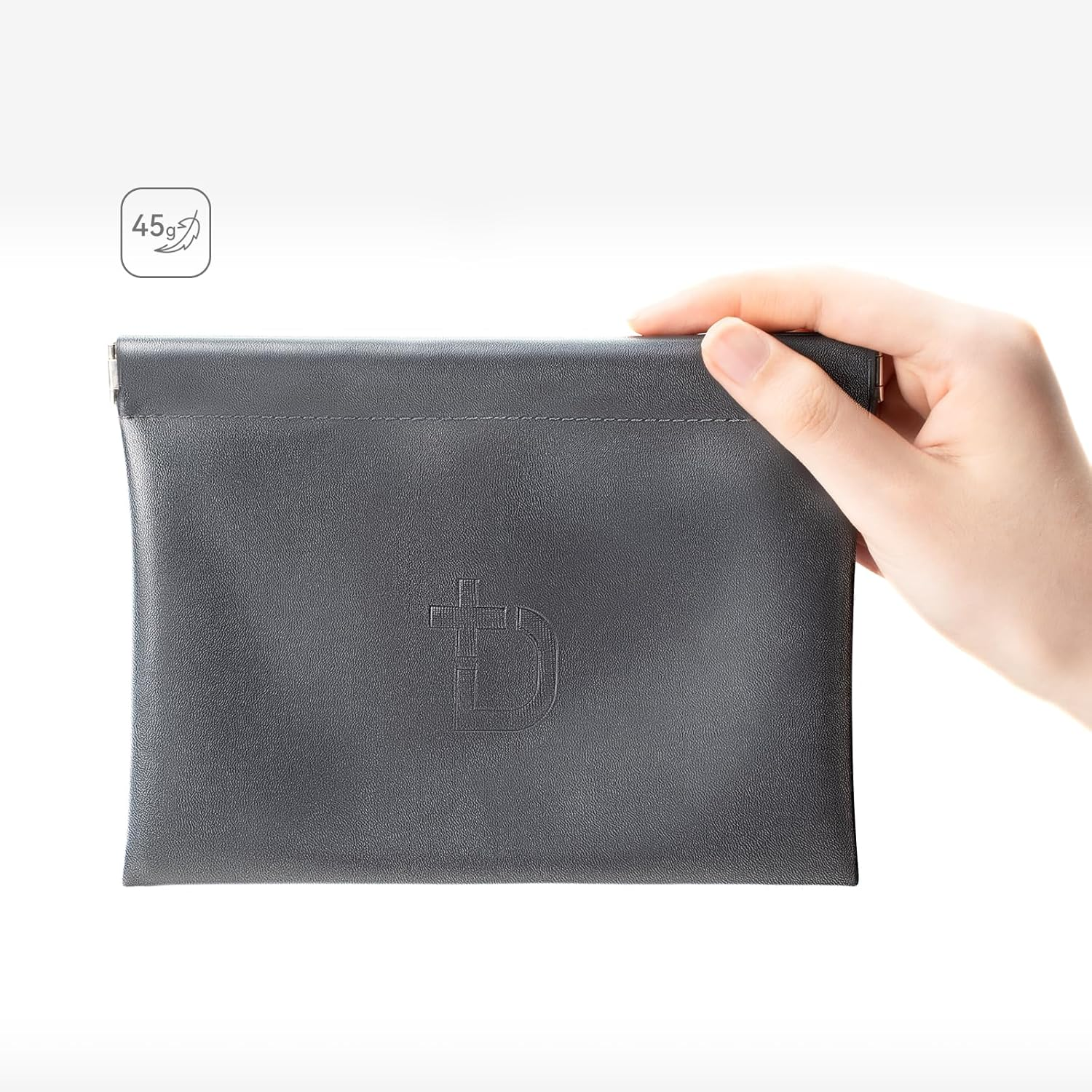 DOCKCASE PU Leather Electronic Accessories Organizer Bag, Water Resistant Cable Organizer for Travel Essentials, Tech Gifts for Men, Storage Bag for Phone, Cord, HUB, Enclosure image number 4