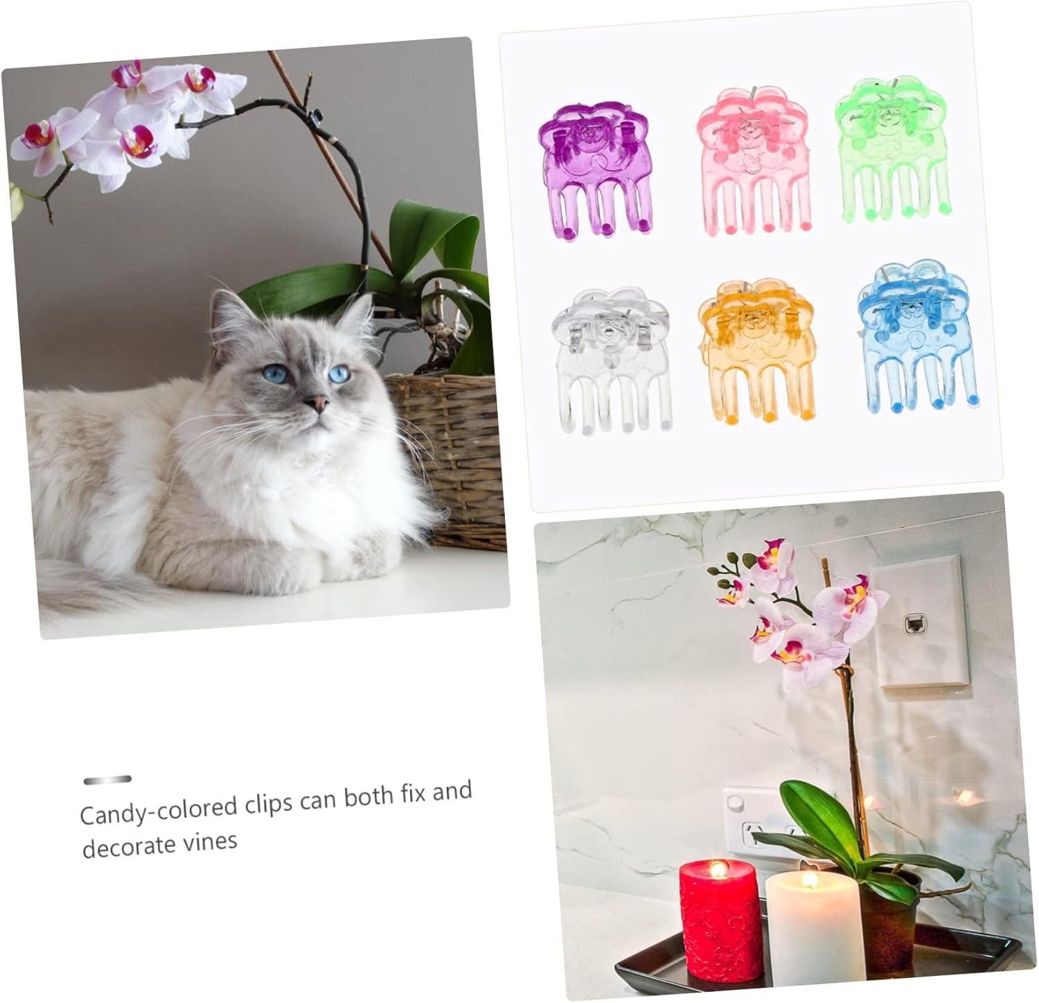 INOOMP 180Pcs Plastic Support Clips for Garden Flower Vine Fixing Clips Plant for Rose and Plants Vine Support for Garden Supplies image number 4