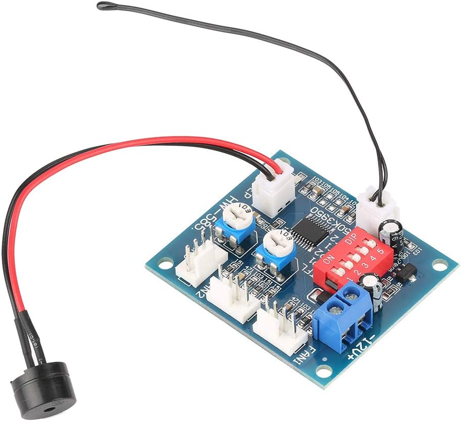 PWM Fan Speed Controller 4 Wire DC12V PC Fan Governor with Temp Probe & Alarm for CPU Chassis Fans