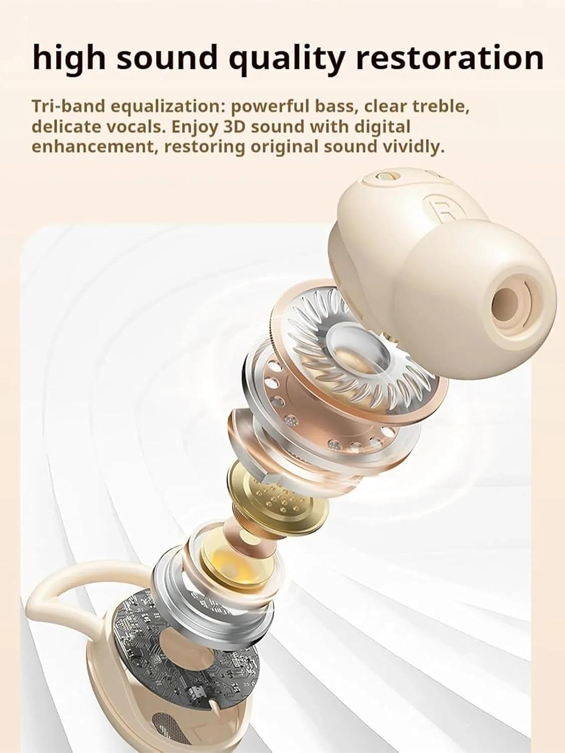 Elyrasleep Snoozepods Pro Bluetooth Earbuds, Upgraded Noise Cancelling Wireless Bluetooth Headphones, 50H Playtime, Feather-Light Side-Fit Comfort, for Deep Relaxation(Black) image number 5