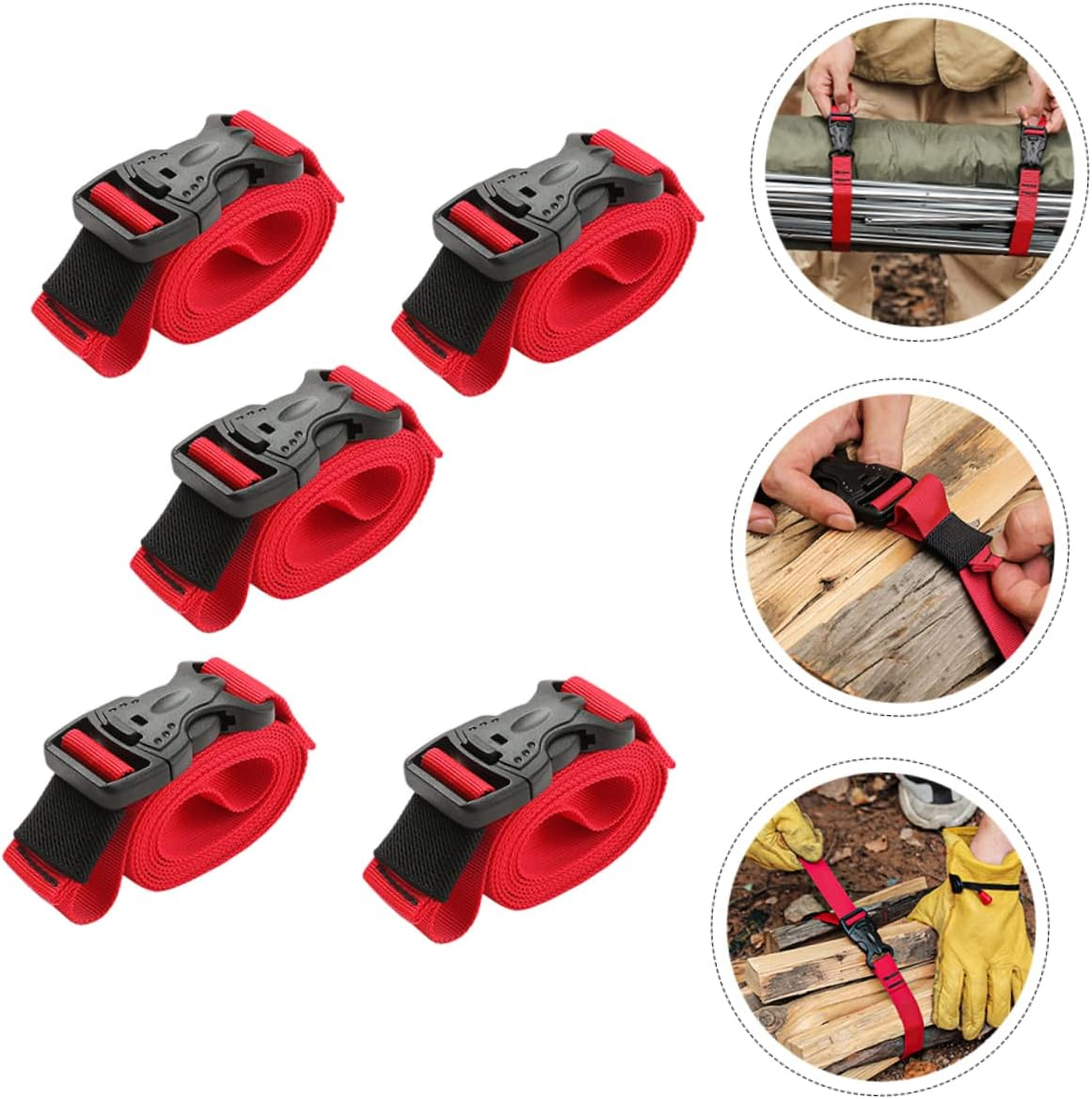 Gadpiparty 5Pcs Bag Straps Lashing Straps for Luggage Cargo Suitcase Nylon Lashing Belts Multi-Functional