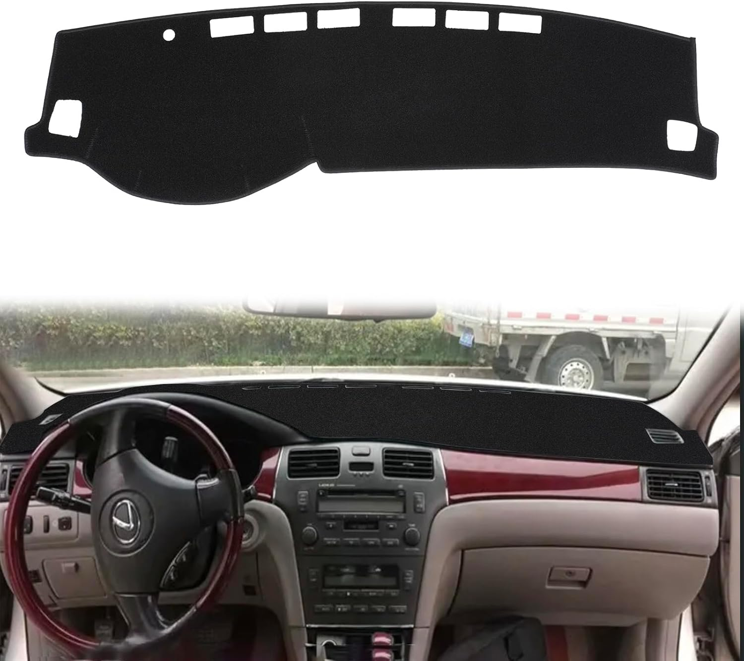 Dashboard Cover Dash Cover Mat Pad Custom Fit for Lexus ES350 2007 2008 2009 2010 2011 2012(Beige)