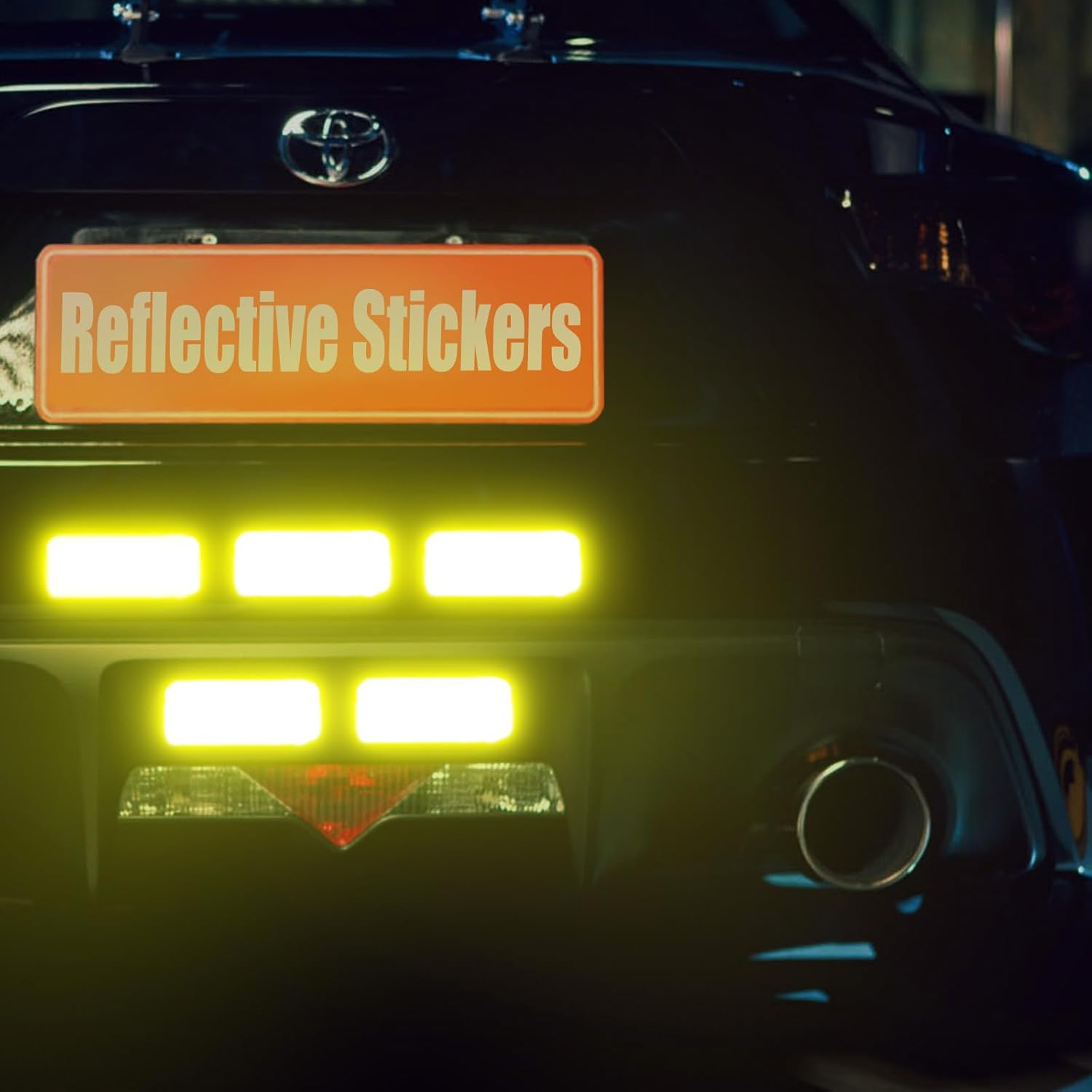 Reflective Stickers Made of 3M Dg3,Super Reflection, Safety Reflective Tape for Car Trailer Truck Bike Motorcycle, 20 Pcs Fluorescent Yellow-Green Outdoor Waterproof 3.15" X 1.18" - Red image number 4