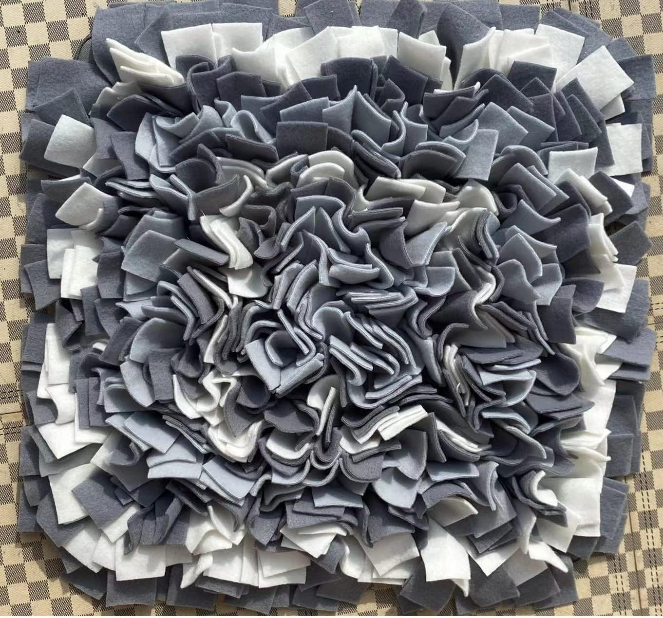 45X45Cm anti Slip Washable Cat Sniffing Mat, Encourage Nature Foraging Skill Snuffle Mat, Dog Feeding Mat