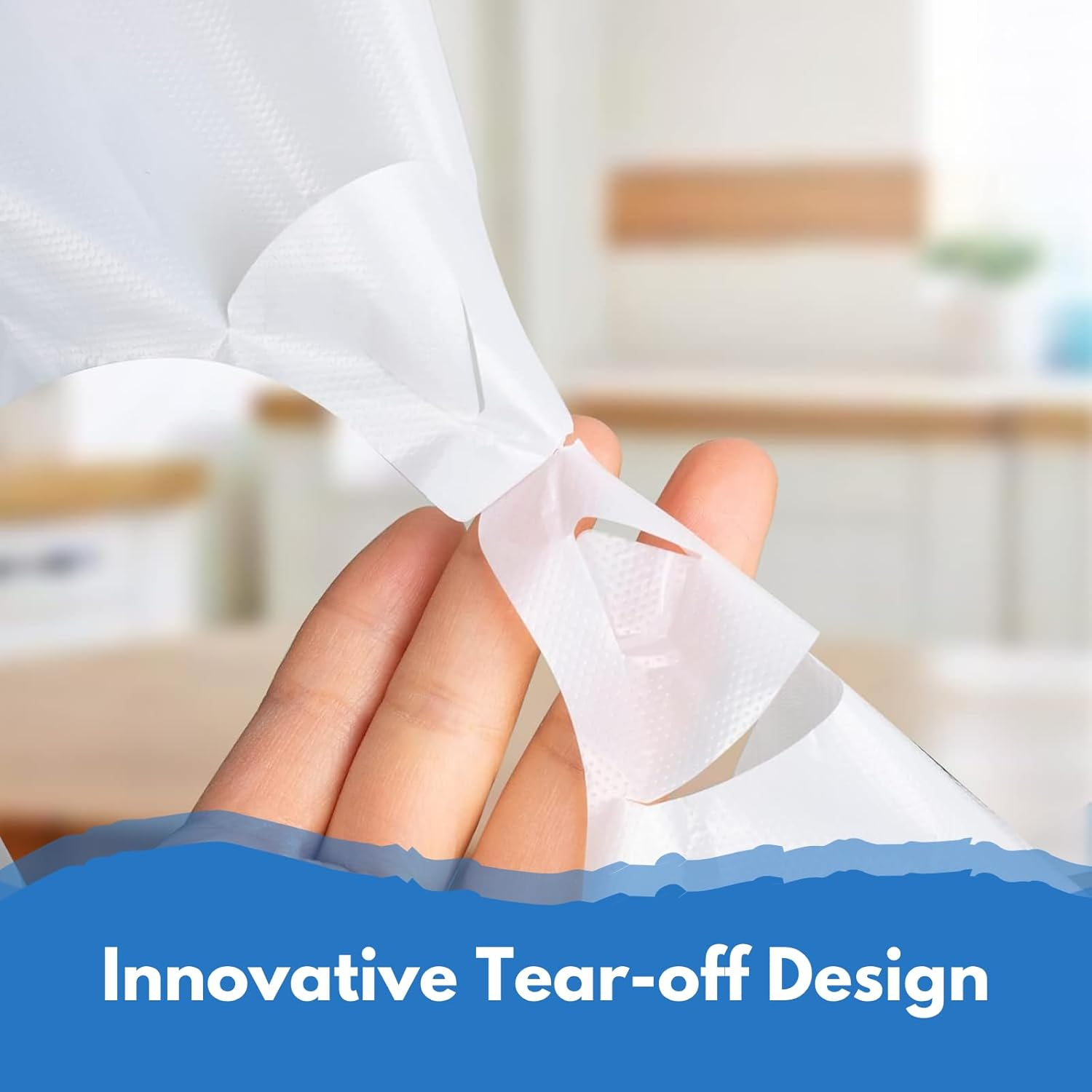 Plastic Bags, 100 Count T Shirt Bags, JOMWEN Plastic Bags with Handles for Grocery Shopping & Small Business, Heavy Duty Recyclable White Bag, 30Cm X 48Cm image number 5