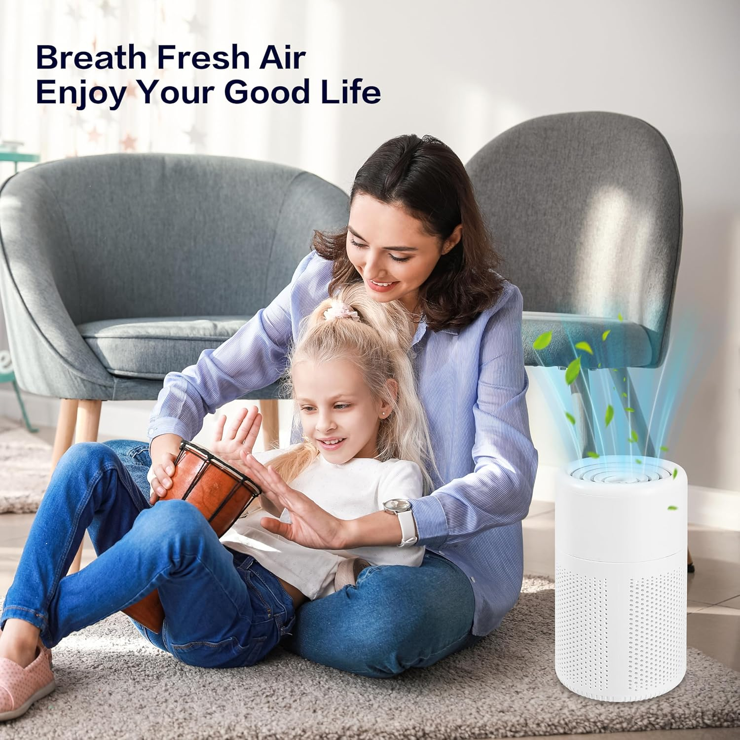 Air Purifier for Bedroom &ndash; 3-In-1 HEPA Air Filter, Quiet 20Db Desktop Air Cleaner with Fragrance, Portable for Pet, Smoke, Pollen, Odor, Office, Living Room
