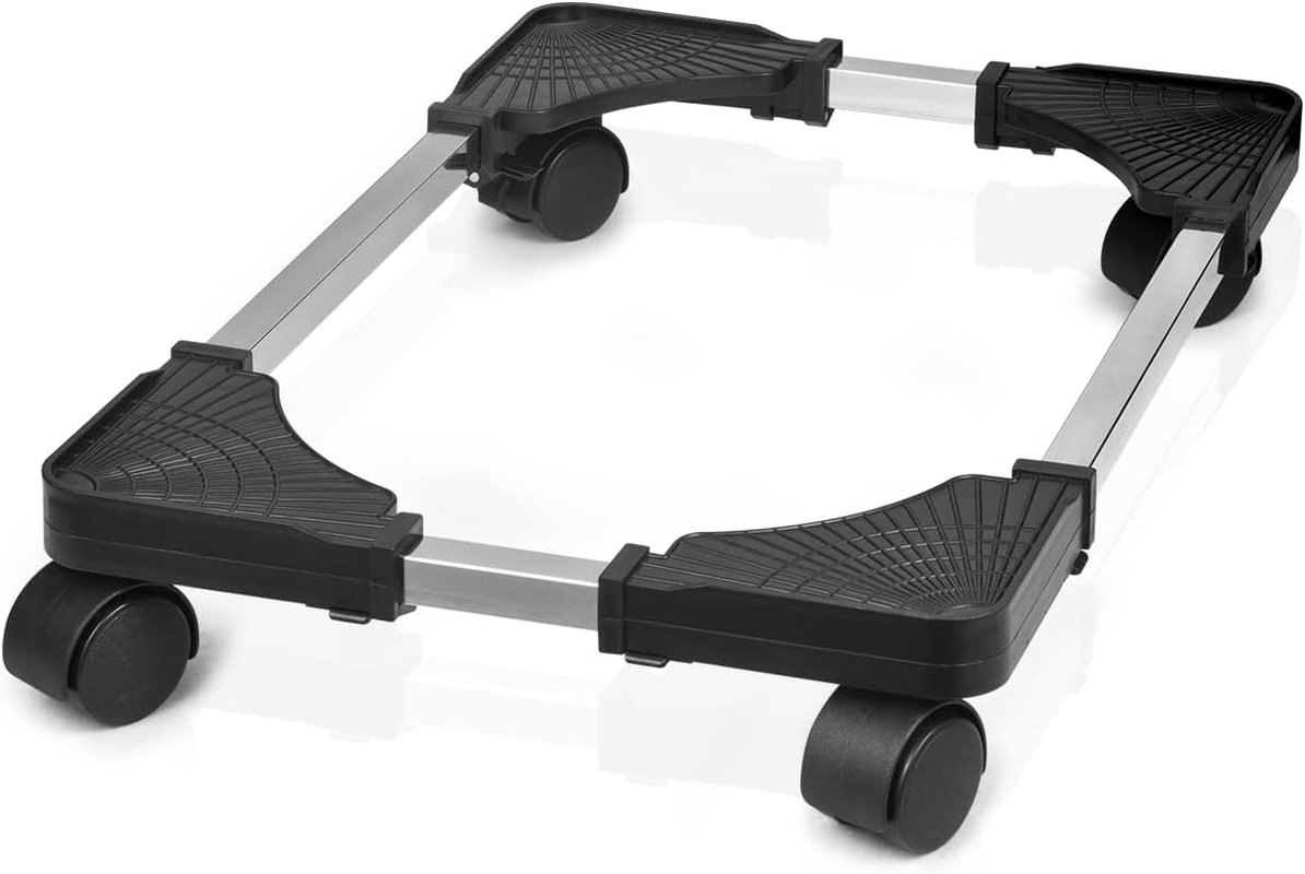 Computer Tower Stand, Adjustable Mobile CPU Stand with Rolling Caster Wheels, Premium PC Tower Stand Holder for Floor Carpet Gaming PC Case - Black image number 2