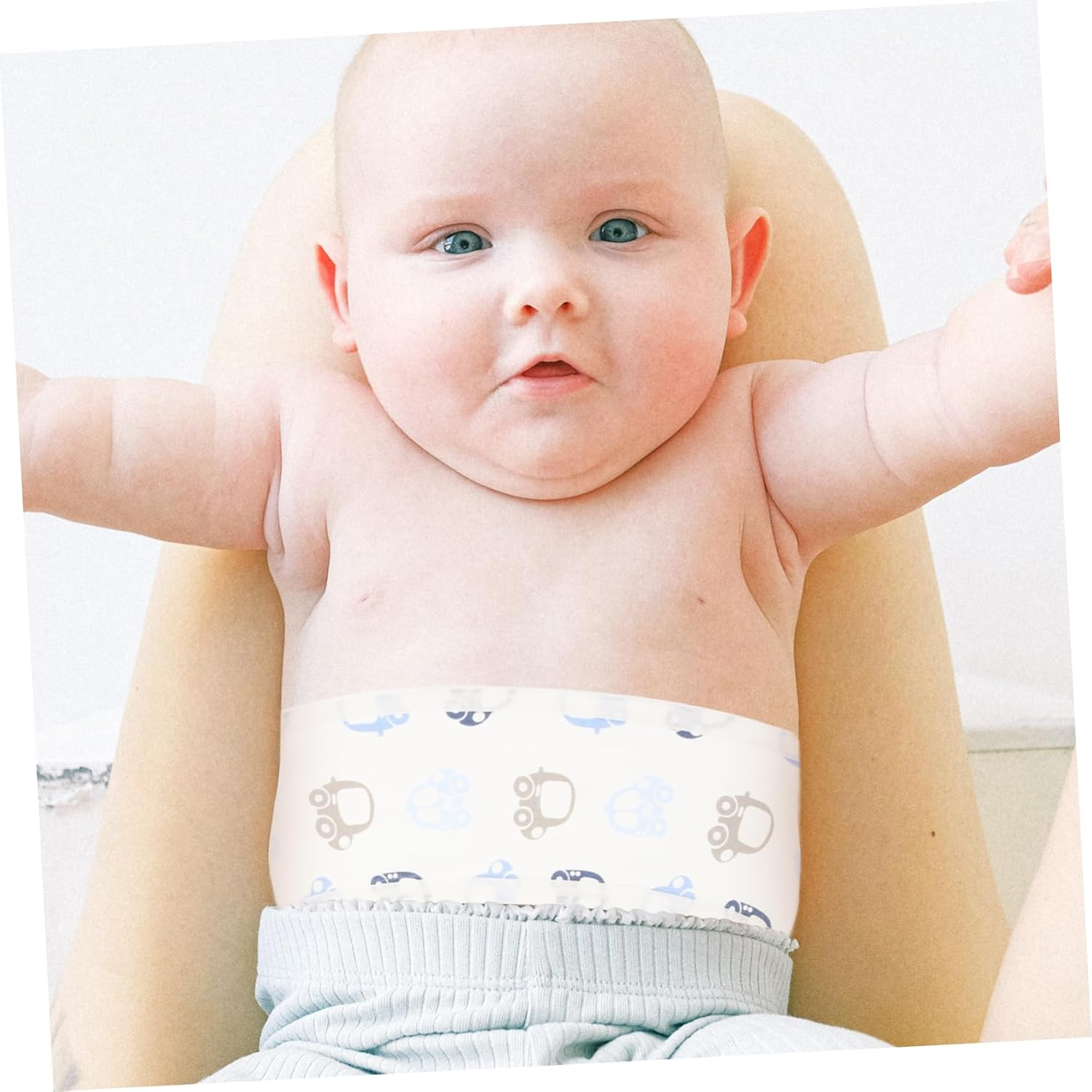 Kisangel 4Pcs Belly Protector Postpartum Pregnancy Belly Band Cotton Material for Newborns Umbilical Hernia Belt