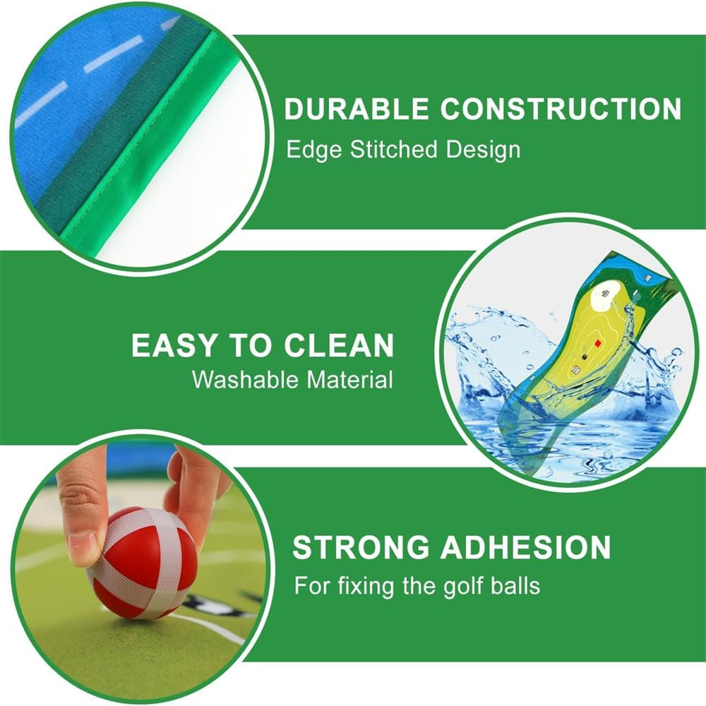 The Indoor Casual Golf Game Set Golf Hitting Mats Golf Putting Royale Golf Game Training Equipment image number 2