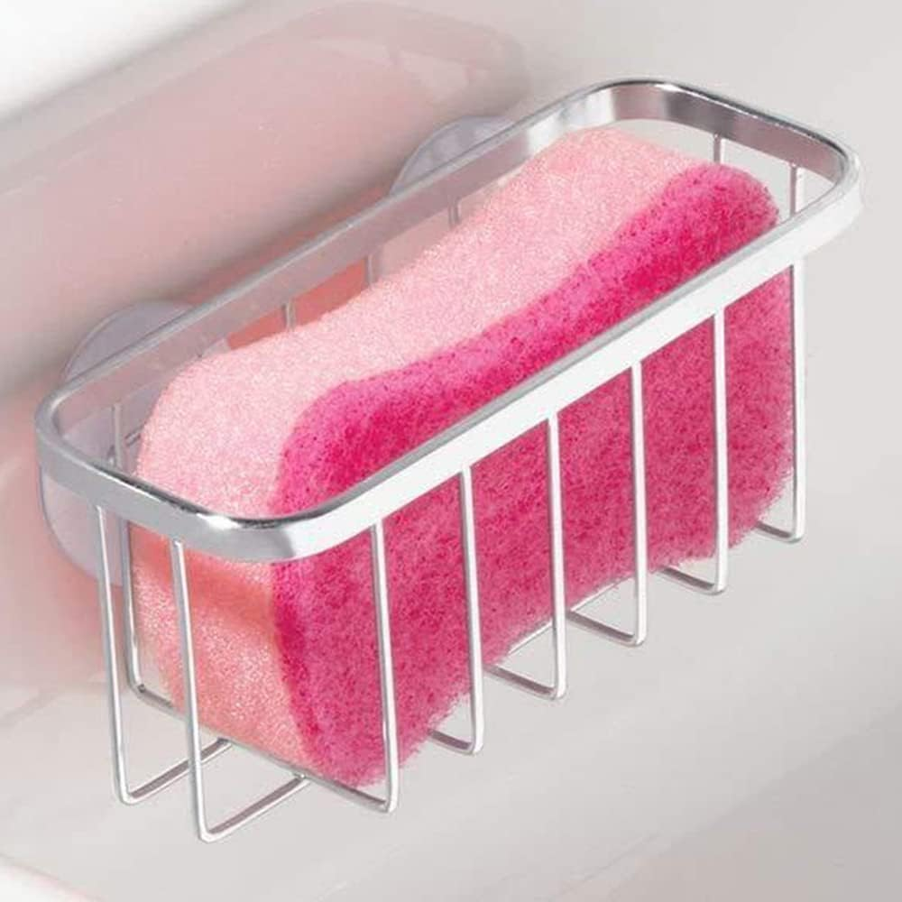Sponge Holder, Kitchen Sink Caddy, Rustproof & Durable Sink Organizer Brush Soap Dishwashing Liquid Drainer Basket (14.5 Cm) image number 5
