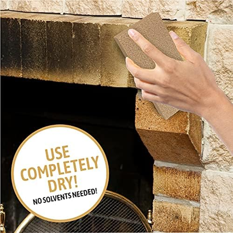 Spongeco - Dry Cleaning Soot Eraser Sponge - Pet Hair, Smoke, Soot, Dust and Dirt Remover - 3X6 Double, One Unit (2 Pack Single) All Natural Latex Rubber, Made in the USA image number 2