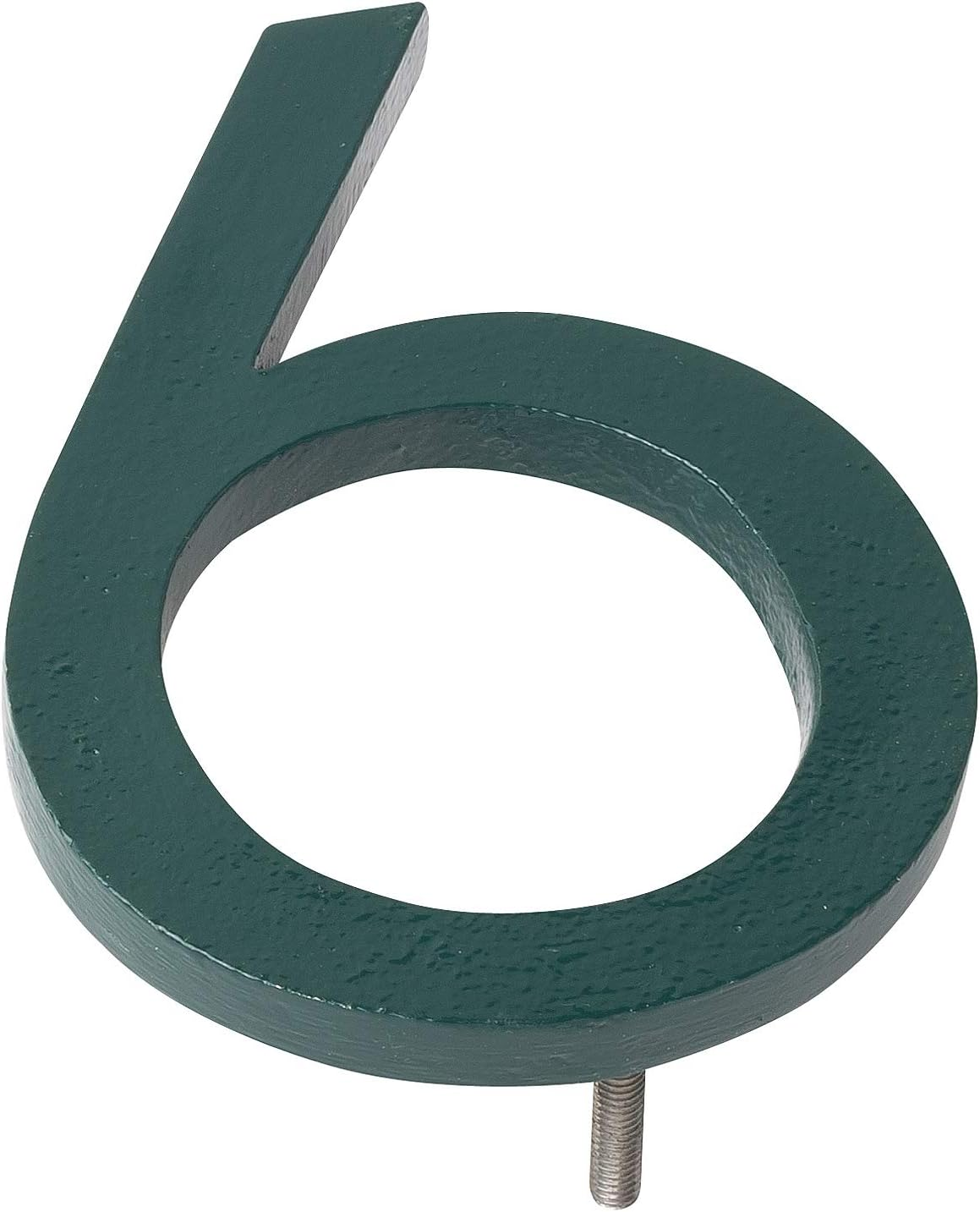 Montague Metal Products MHN-04-F-HG1-8 Solid Brushed Aluminum Modern Floating Address House Numbers, 4", Powder Coated Hunter Green image number 3