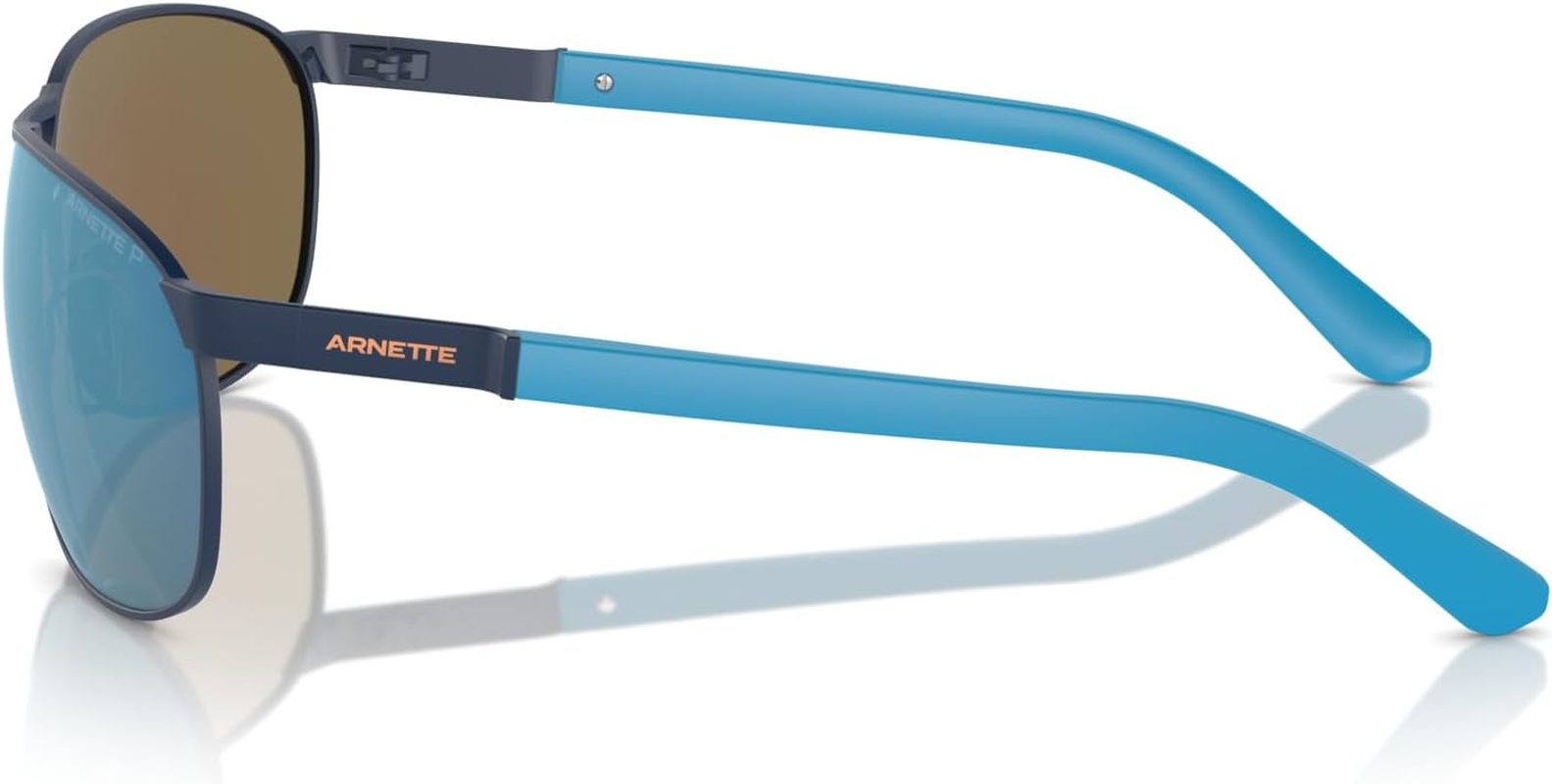 Arnette Man'S 0AN3090 Belgrano Squared Sunglasses, Matte Blue/Dark Grey Mirror Water Polar, Matte Black/Light Green, 67 Mm image number 3