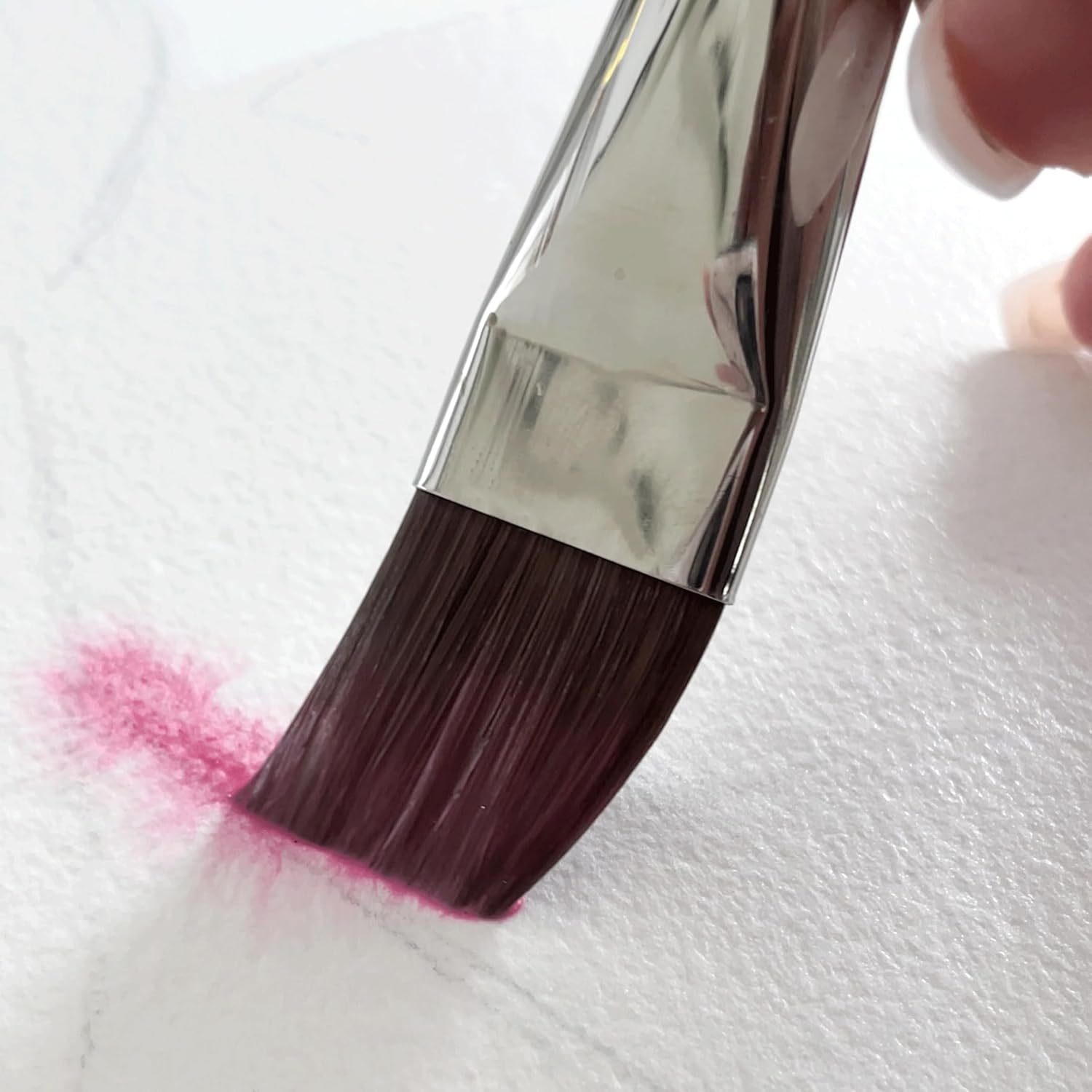 Da Vinci Colineo Synthetic Kolinsky Sable Brush - Flat, Size 20, Short Handle image number 3