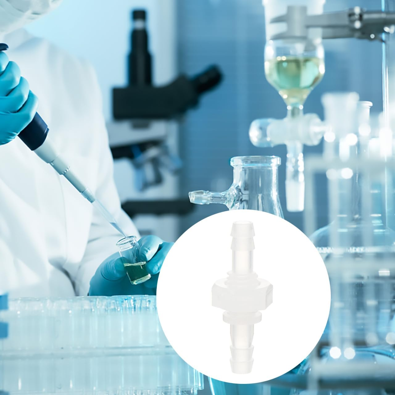 10Pcs Hose Barb Fitting Plastic Union Adapter Straight Connector for Easy Installation in Aquariums Gardens and Laboratories Practical Design image number 5