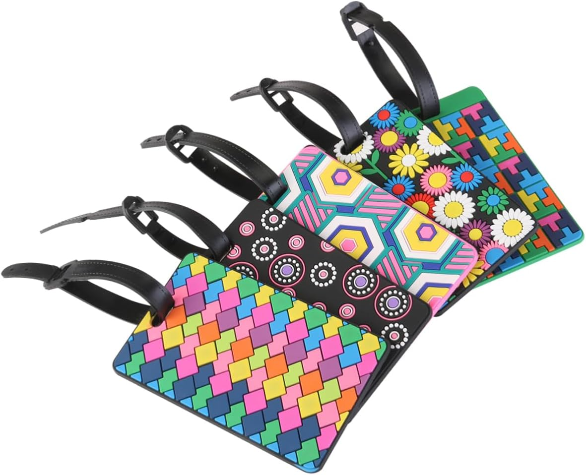 CHILDWEET 5Pcs Travel Baggage Identifiers Luggage Tags Unique Design Quick Access image number 4