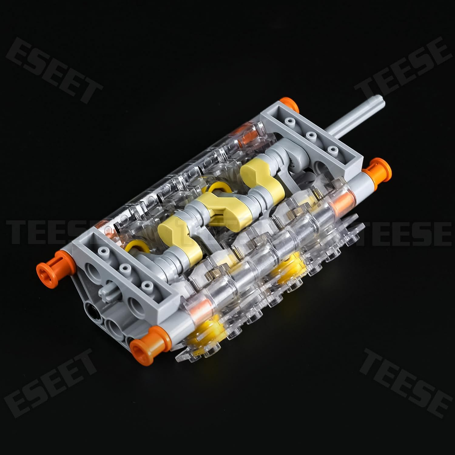 TEESE 55Pcs Crankshaft-Engine-Accessories-Kit with Connecting-Rod-Cylinder- Head, Compatible with Technic-Parts, for Stem-Moc-Ev3-Project-Bulk-Blocks(Random Color) image number 2
