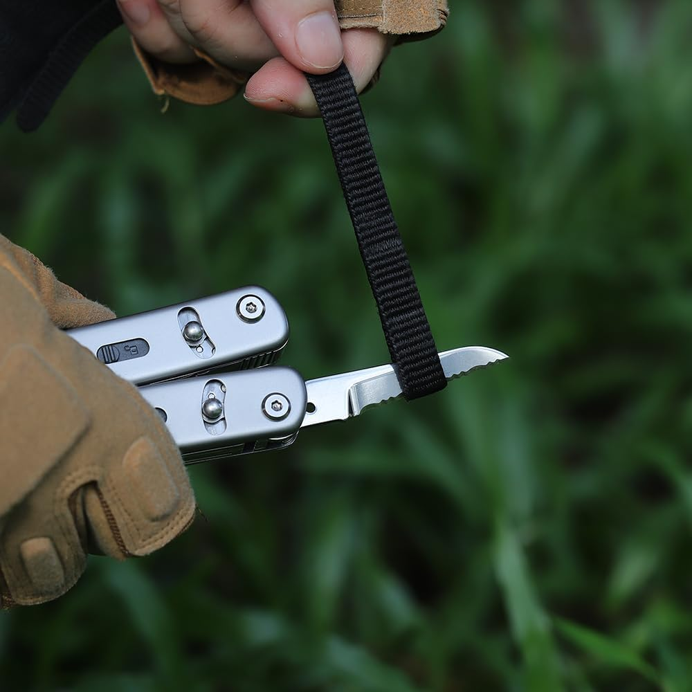 Roxon FT02 Build Your Own Multitool Accessory for Flex Multitool (4 Pcs a Set Included Small Serrated Blade, Small & Large Scalpel, Large Serrated Blade) Replaceable Tools for All Kinds of Knives image number 3