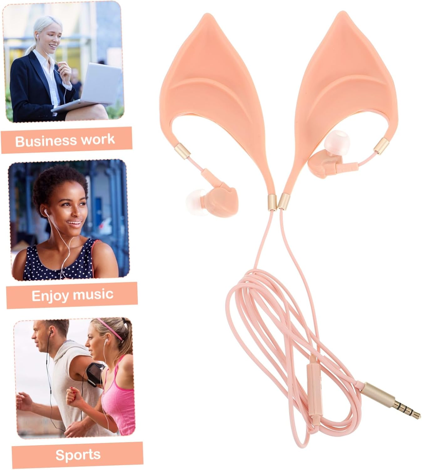 Jojofuny Music Wireless Headphones Earbud In-Ear Earphone Ear Shape Control for Gaming Microphone Use image number 6