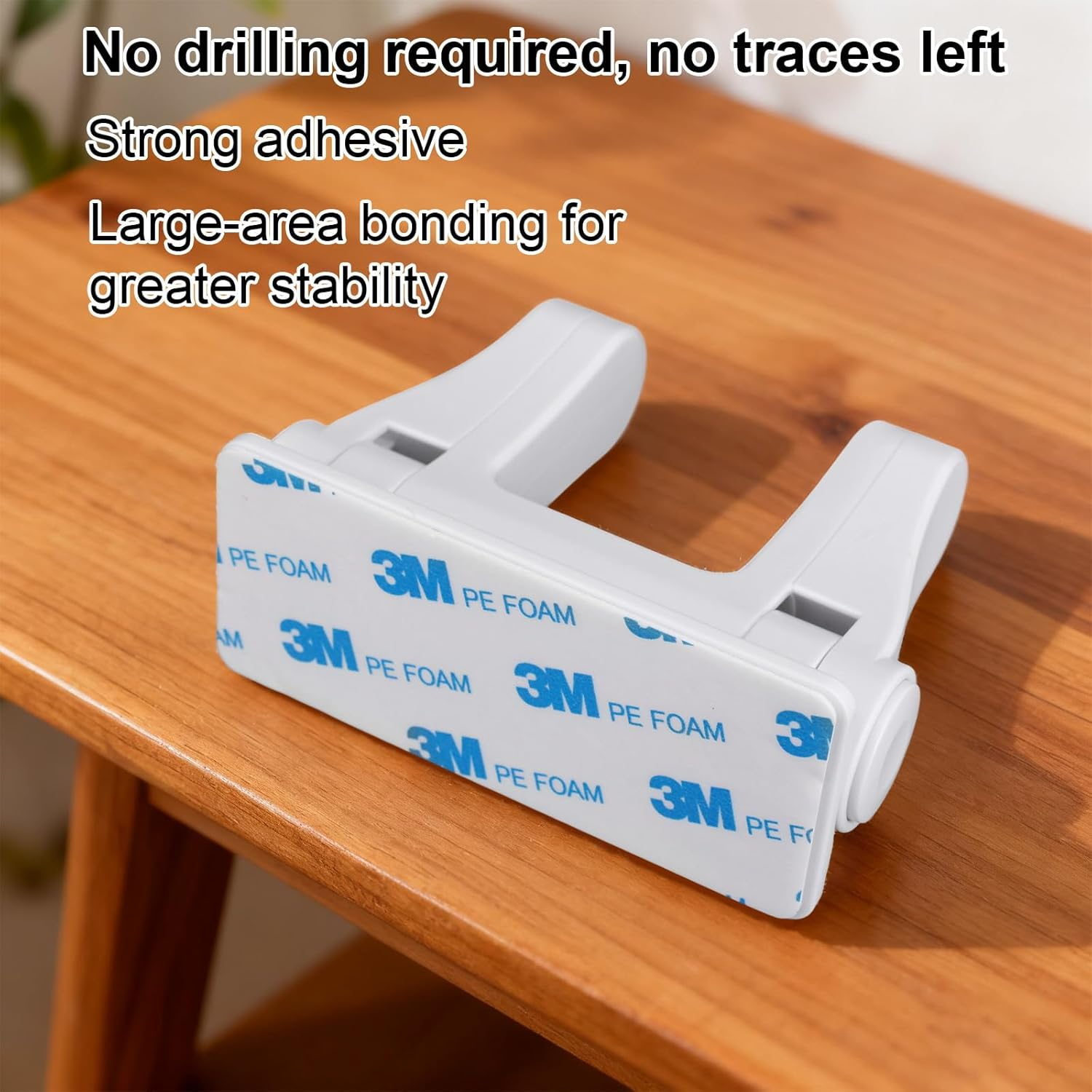 Fukaisu 2Pcs Door Lever Lock Child Proof, No Drill Adhesive Door Handle Baby Proof Cabinet Locks Easy to Install