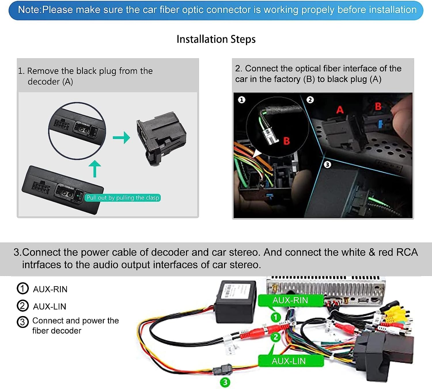 Car Stereo Radio Optical Fiber Decoder Most Box for Mercedes Benz CL CLS E S SL SLK W211 W219 for Bose for Harman Kardon Sound System image number 1
