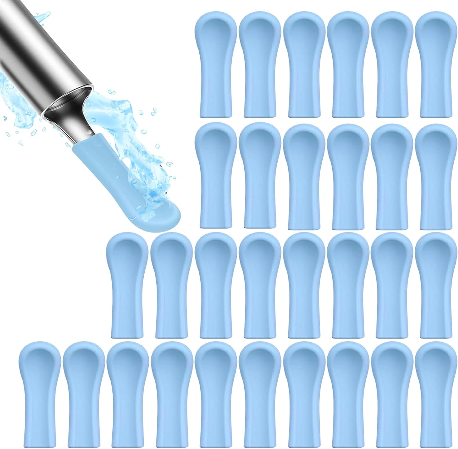 30 Pcs Ear Spoon Tips Silicone Ear Spoons Replacement Ear Vacuum Tips Accessories Set for Teens Earwax Removal Endoscope image number 6