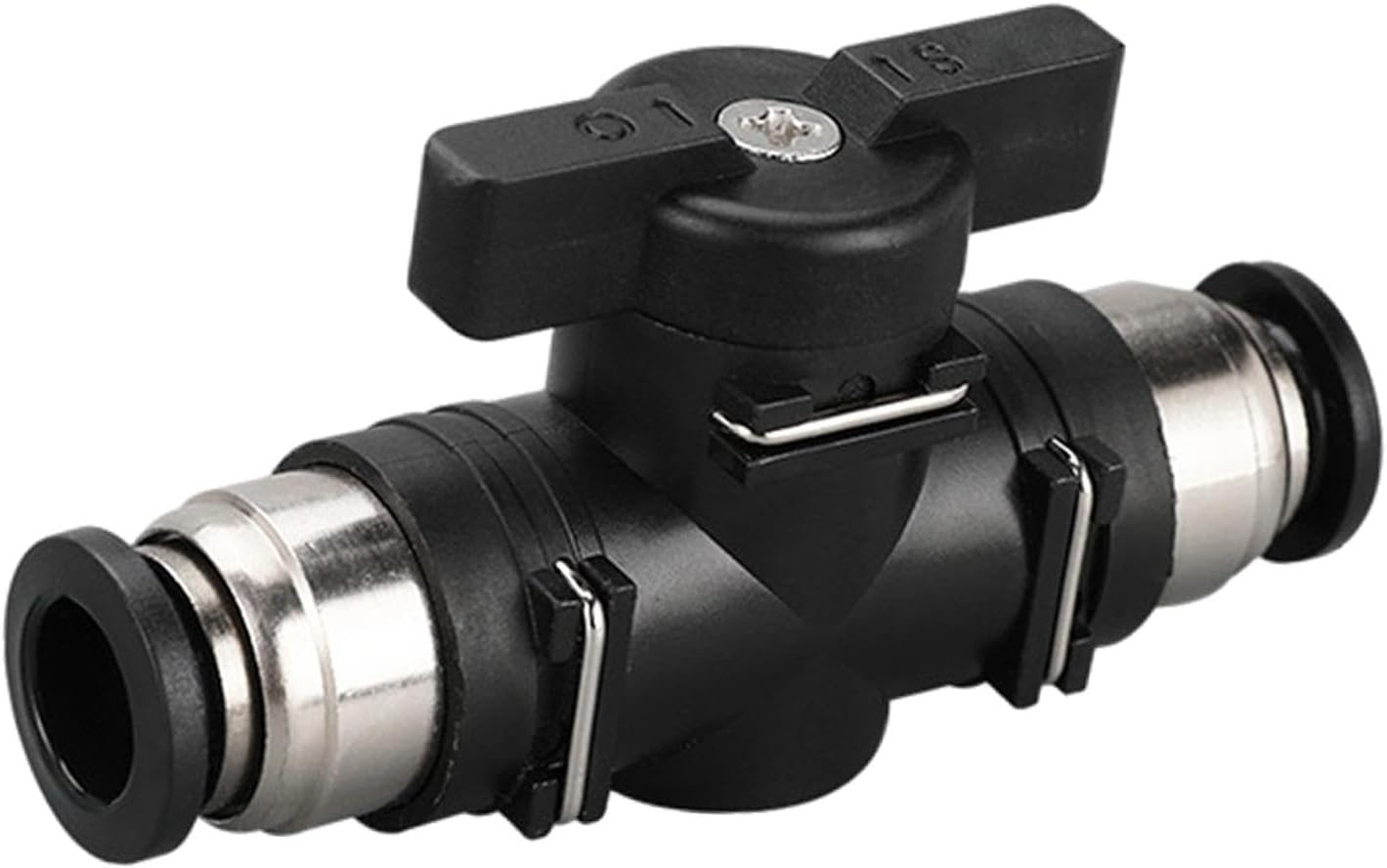 Weilaikeqi Air Fittings Straight Quick Connect Union Push to Connect Fittings Ball Valve Hose Fittings Air Flow Control Valve for Water Air Duct, BUC 8Mm image number 4