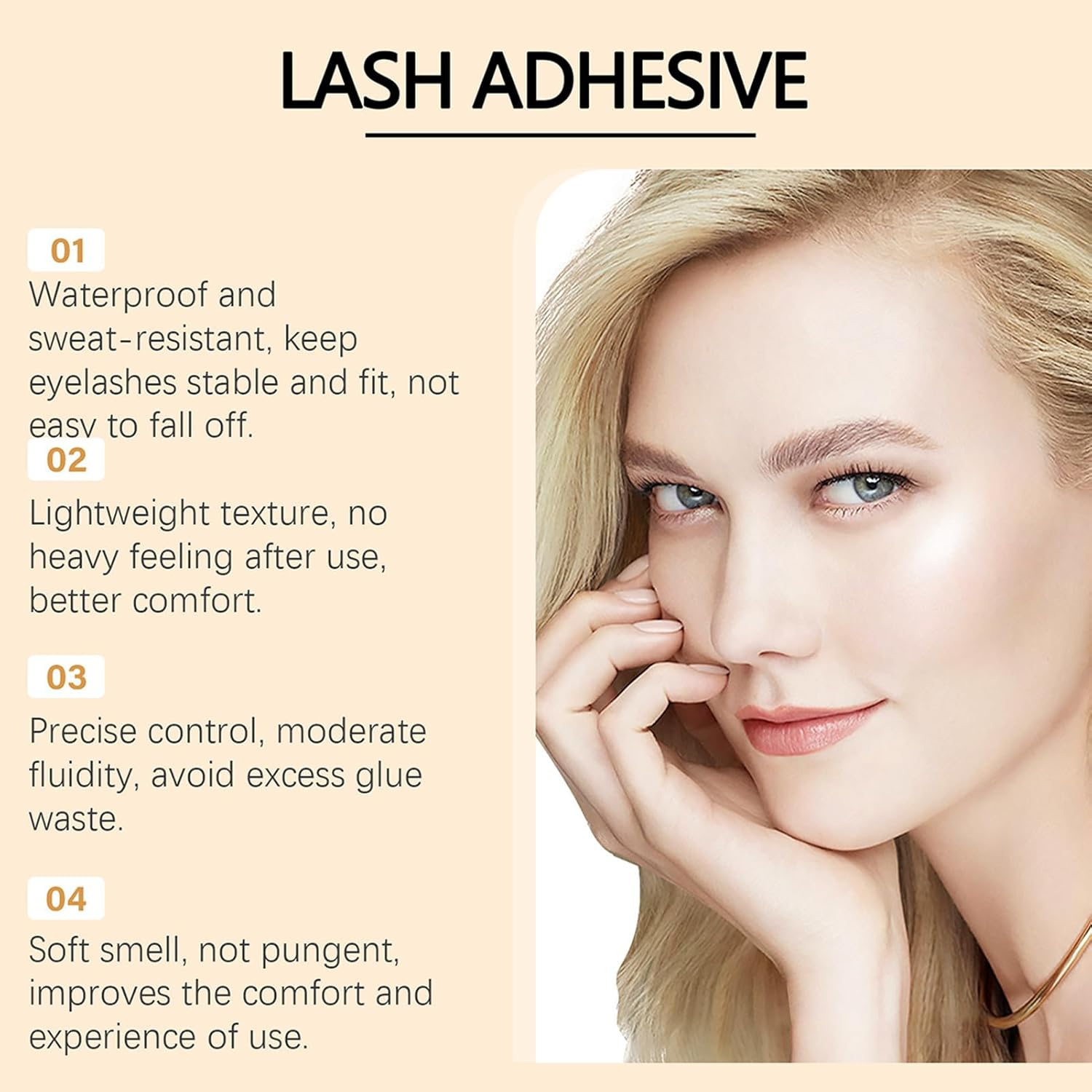 Strong Eyelash Glue - Strong Clear Eye Lash Adhesive - False Eyelash Accessories, Professional Stylists Supplies for Wedding, Dating image number 5