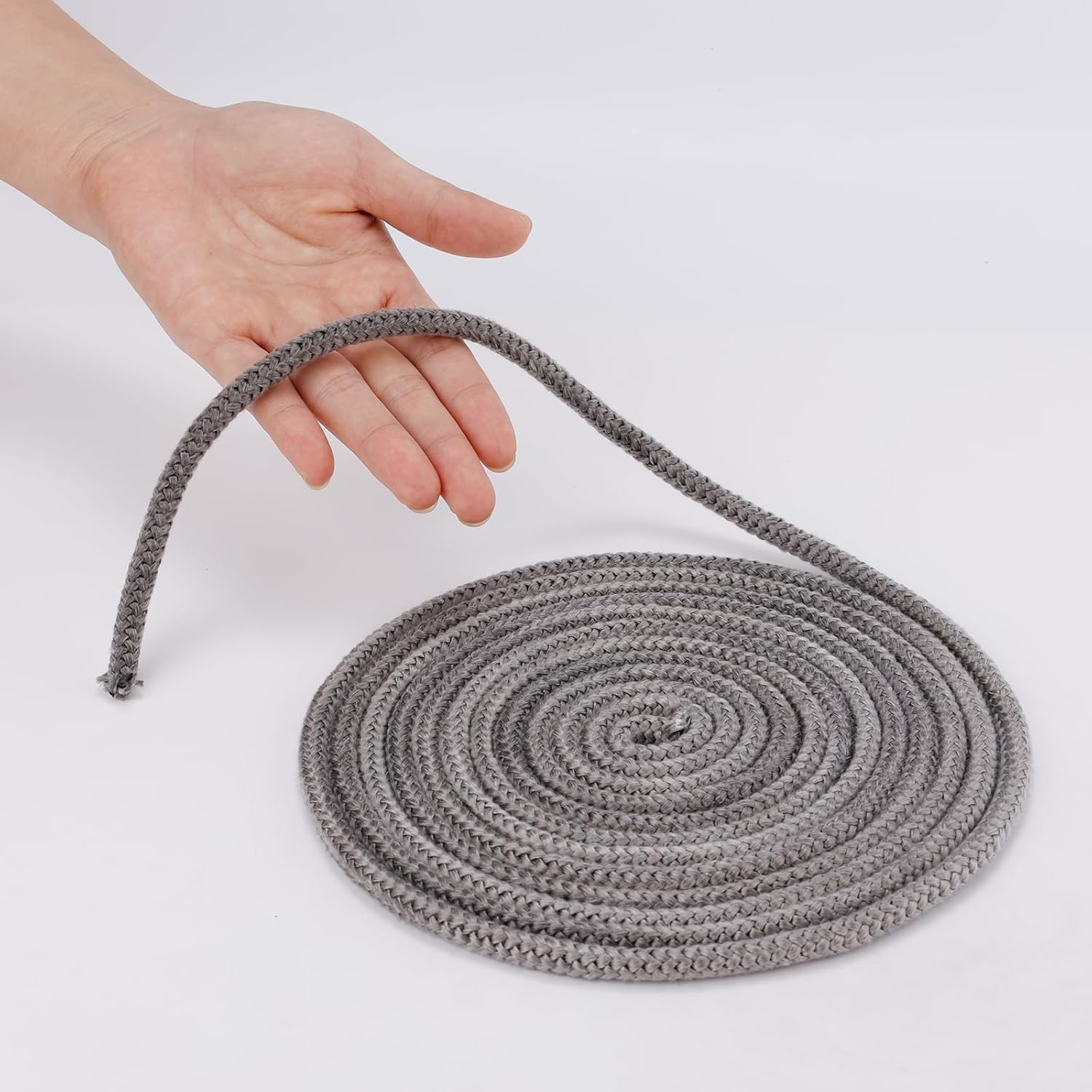 Fireplace Seal Rope, 0.24Inx9.84Ft Graphite Impregnated Fiberglass Rope Seal Gasket Replacement Wood Stove Door Gasket for Fireplaces Stoves Wood Burning image number 3