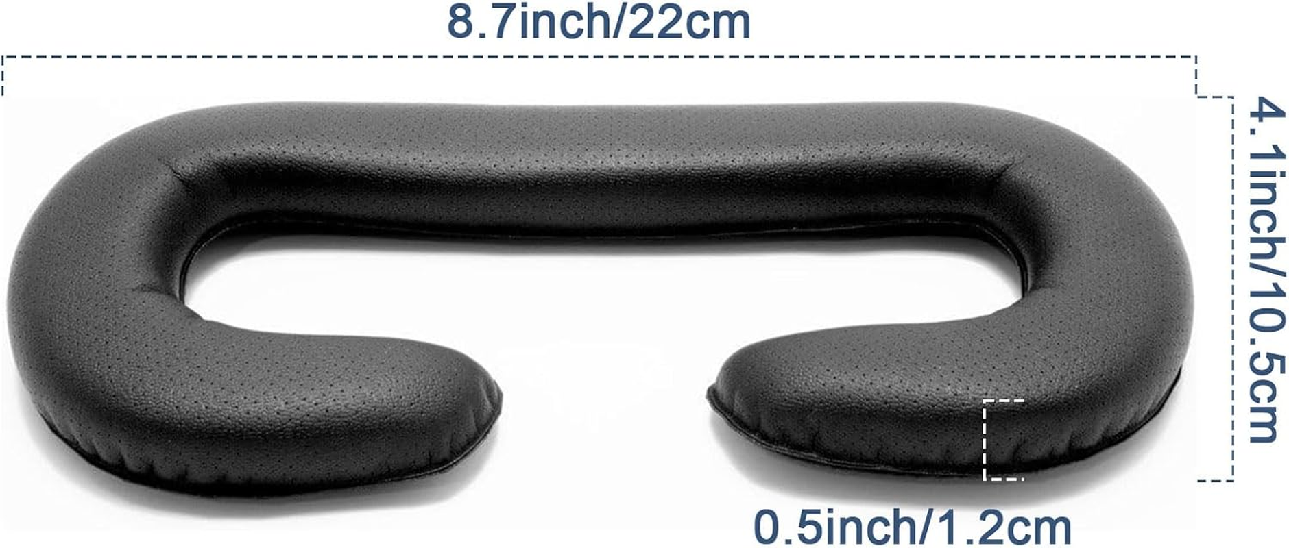 T&B HTC VIVE Sponge Mat Breathable PU Face Foam Replacement for HTC VIVE Headset PU Leather with Holes Eye Mask Black - 12Mm